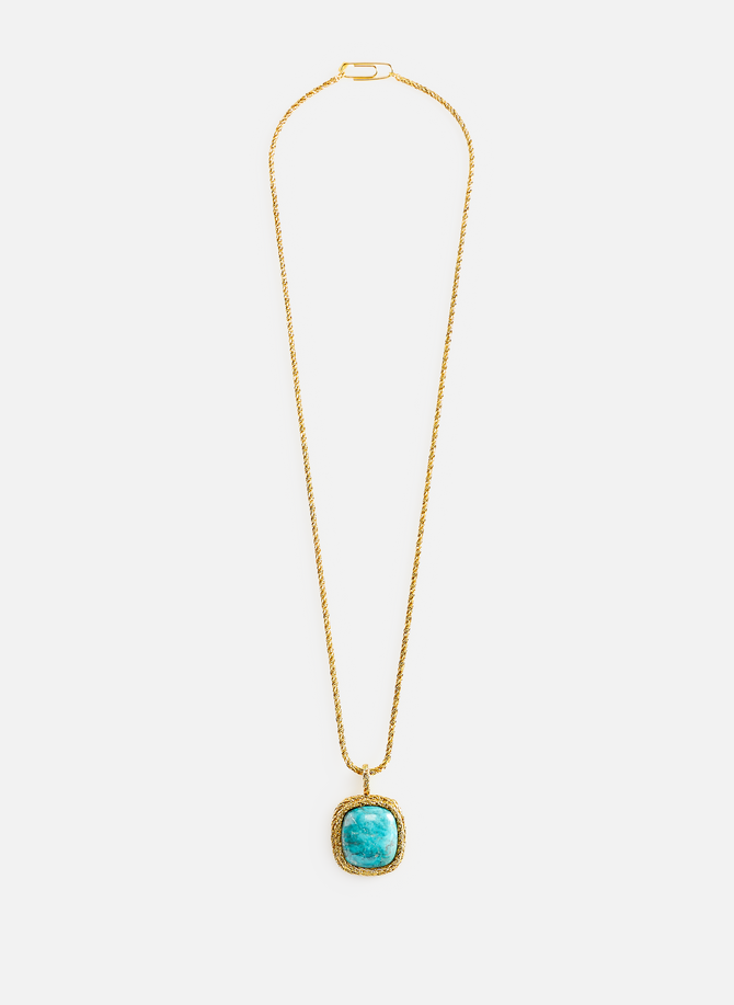 Turquoise miki long necklace AURELIE BIDERMANN