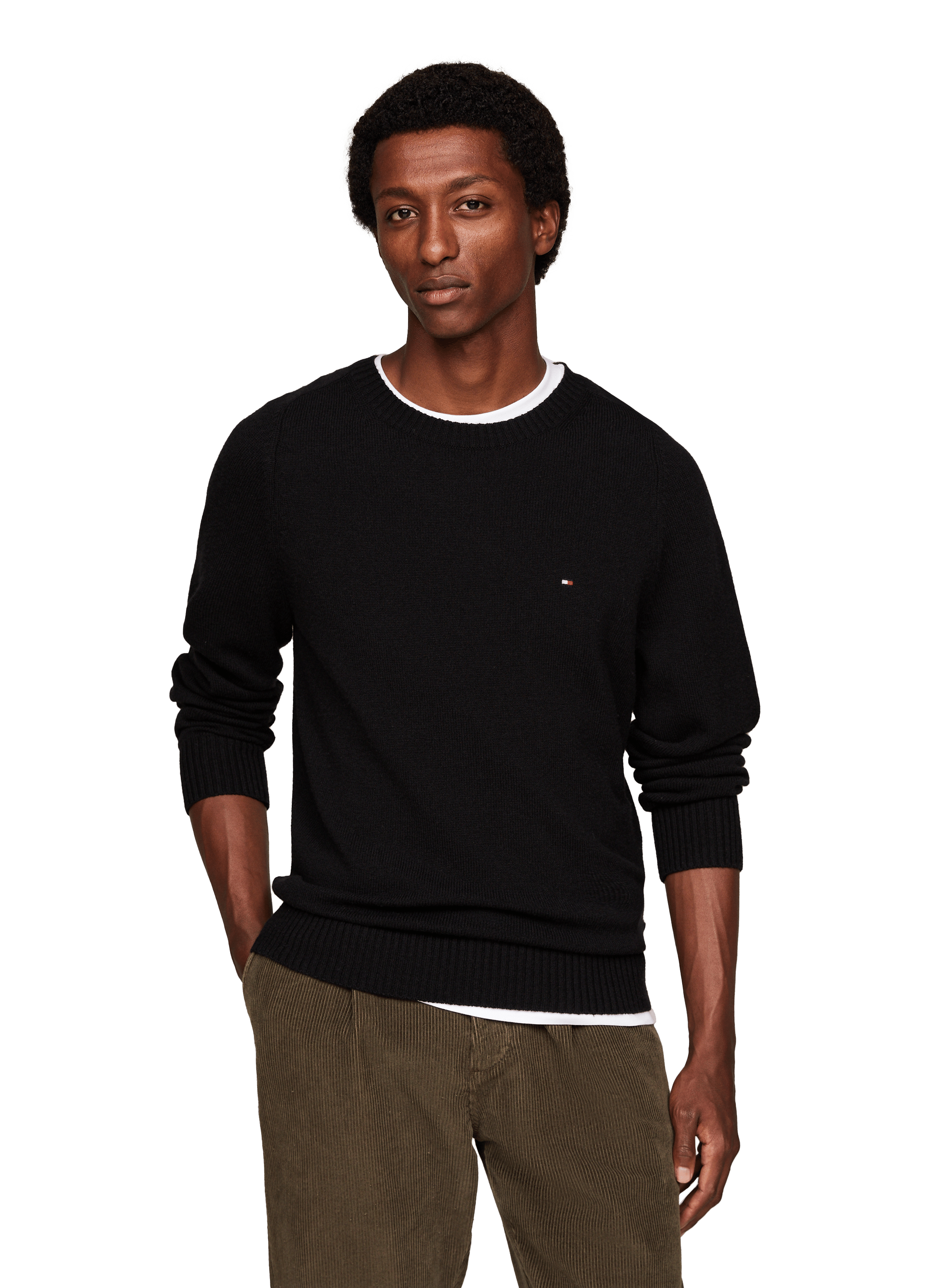 TOMMY HILFIGER Crew-neck jumper Black