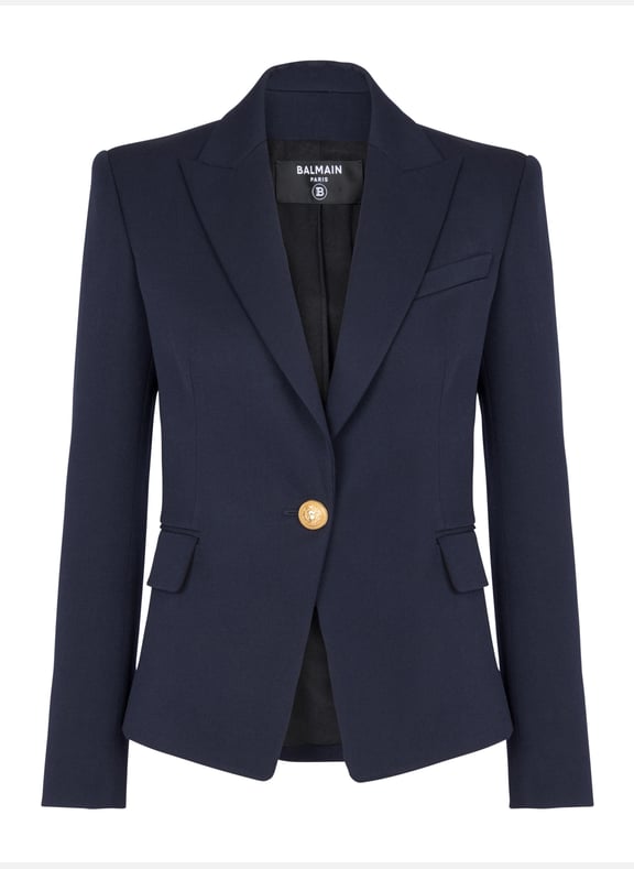 Blazer un bouton en laine Bleu by BALMAIN BALMAIN Blazer un bouton en laine Bleu