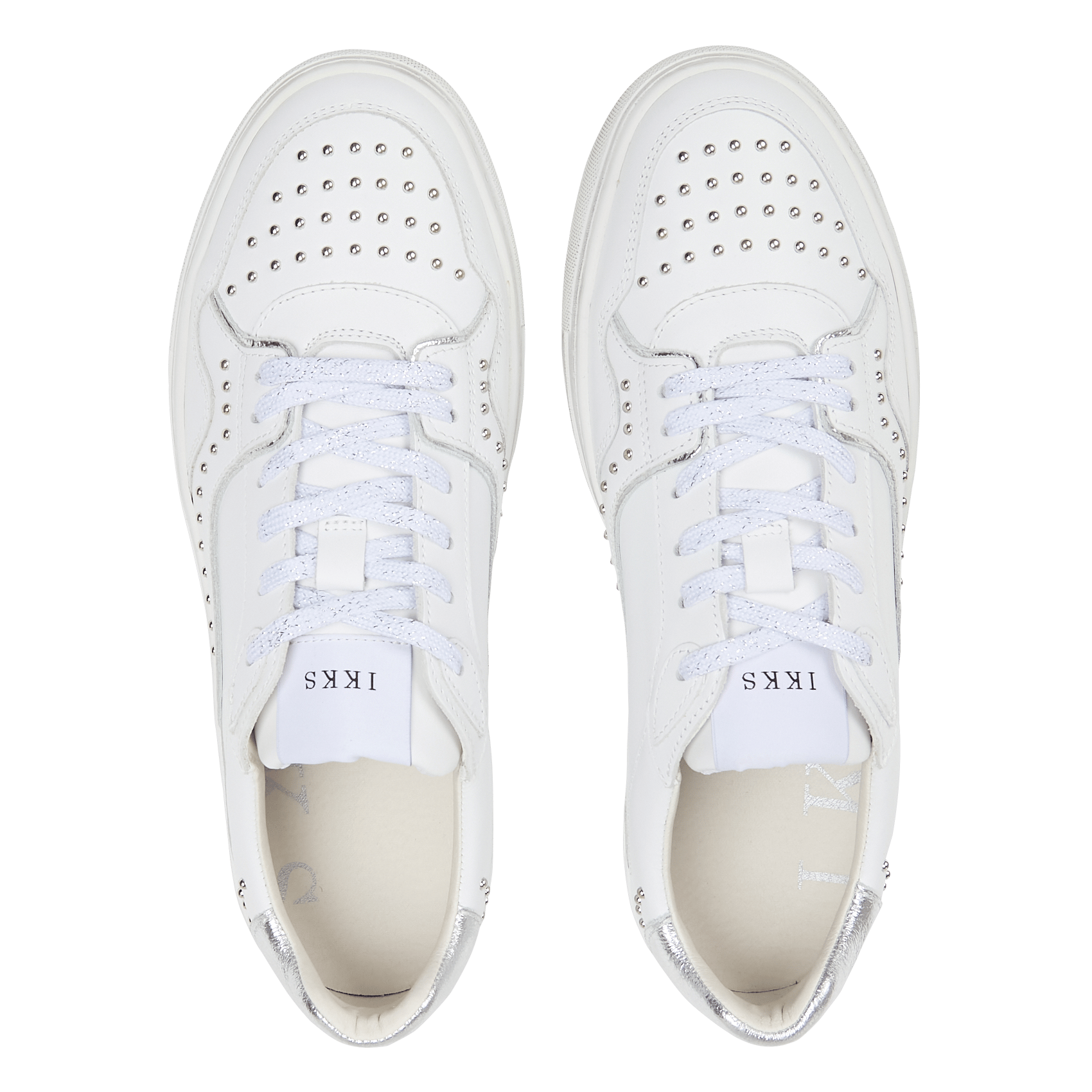 Baskets basses en cuir IKKS Blanc
