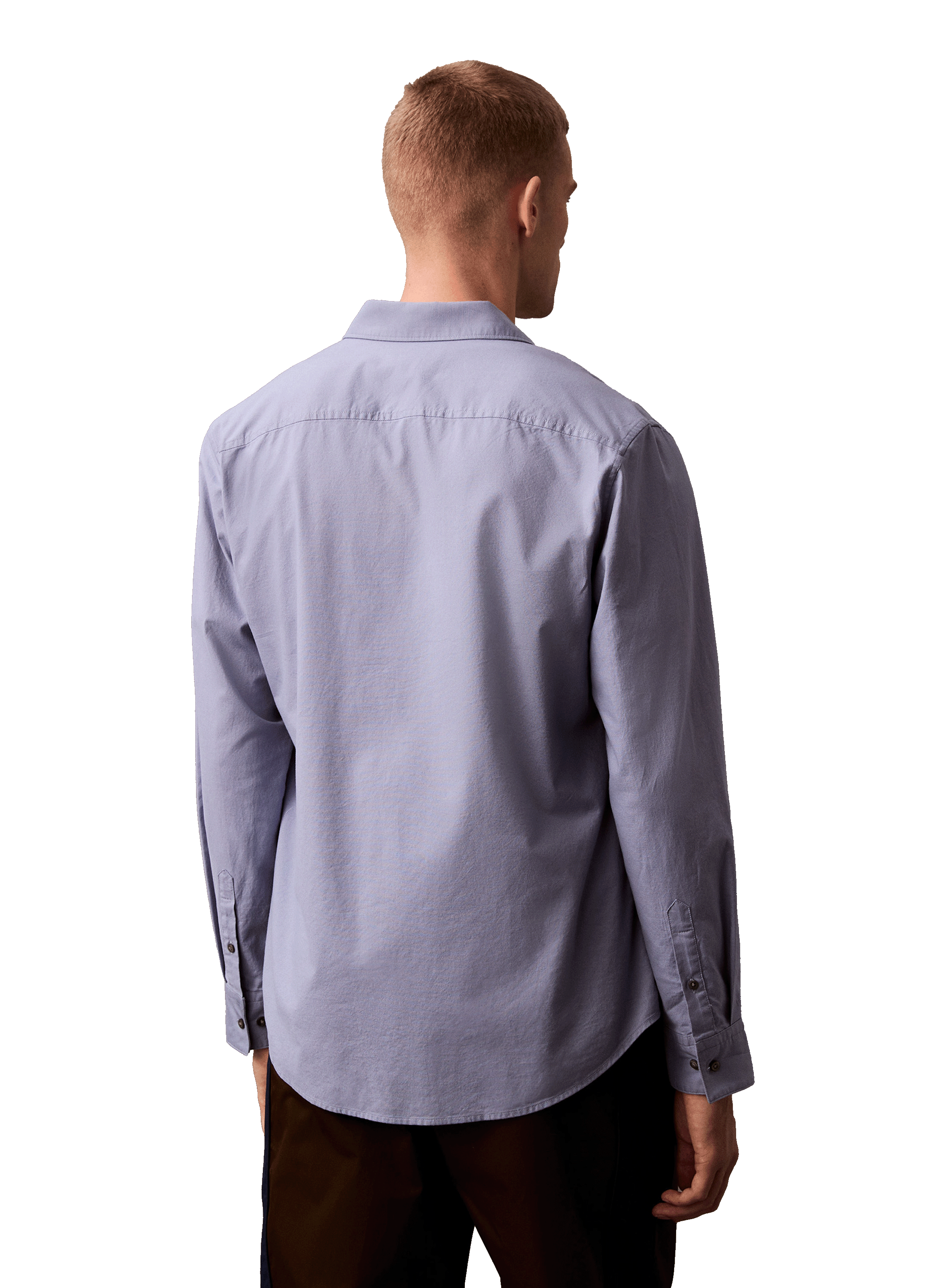 Chemise droite en coton mélangé CALVIN KLEIN Bleu