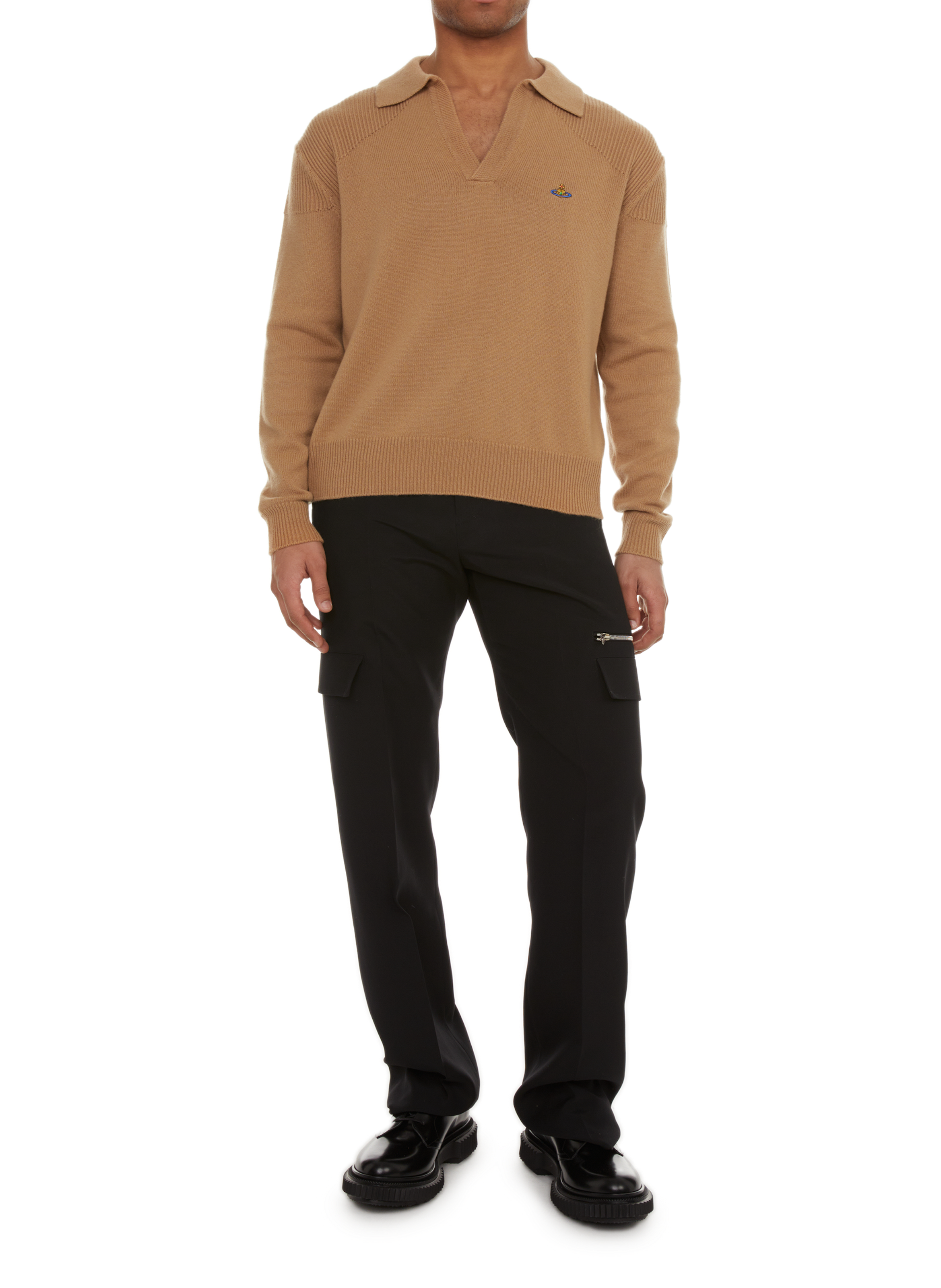 Wool and cashmere V-neck jumper  VIVIENNE WESTWOOD Brown