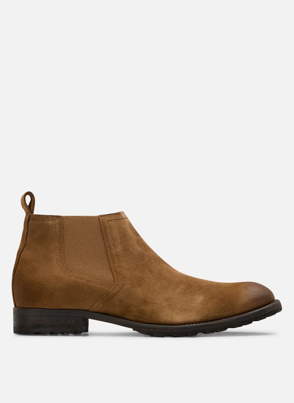 Bottines chelsea en cuir velours Jaune by IKKS IKKS Bottines chelsea en cuir velours Jaune
