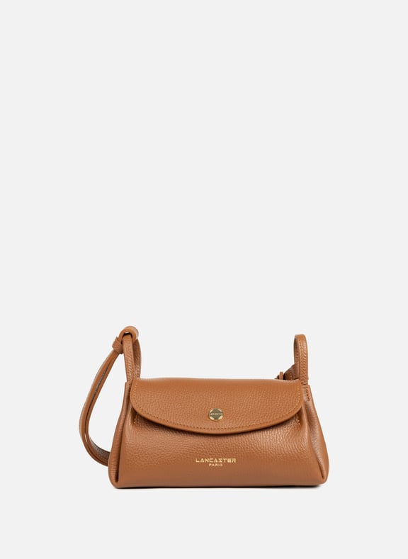 Petit sac trotteur - accordéon double Marron by LANCASTER LANCASTER Petit sac trotteur - accordéon double Marron