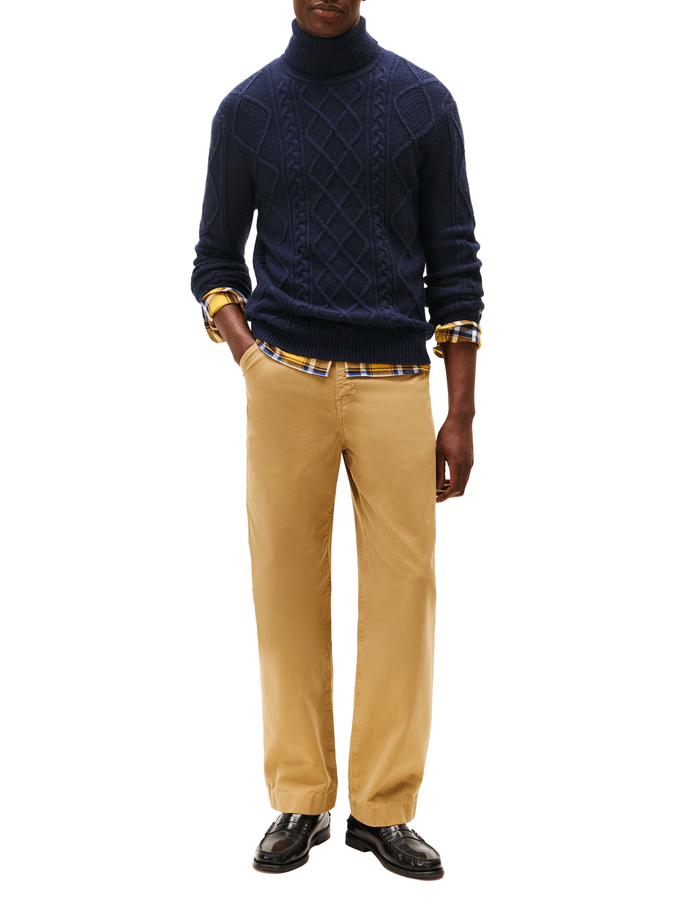 Turtleneck wool-blend jumper TOMMY HILFIGER Blue