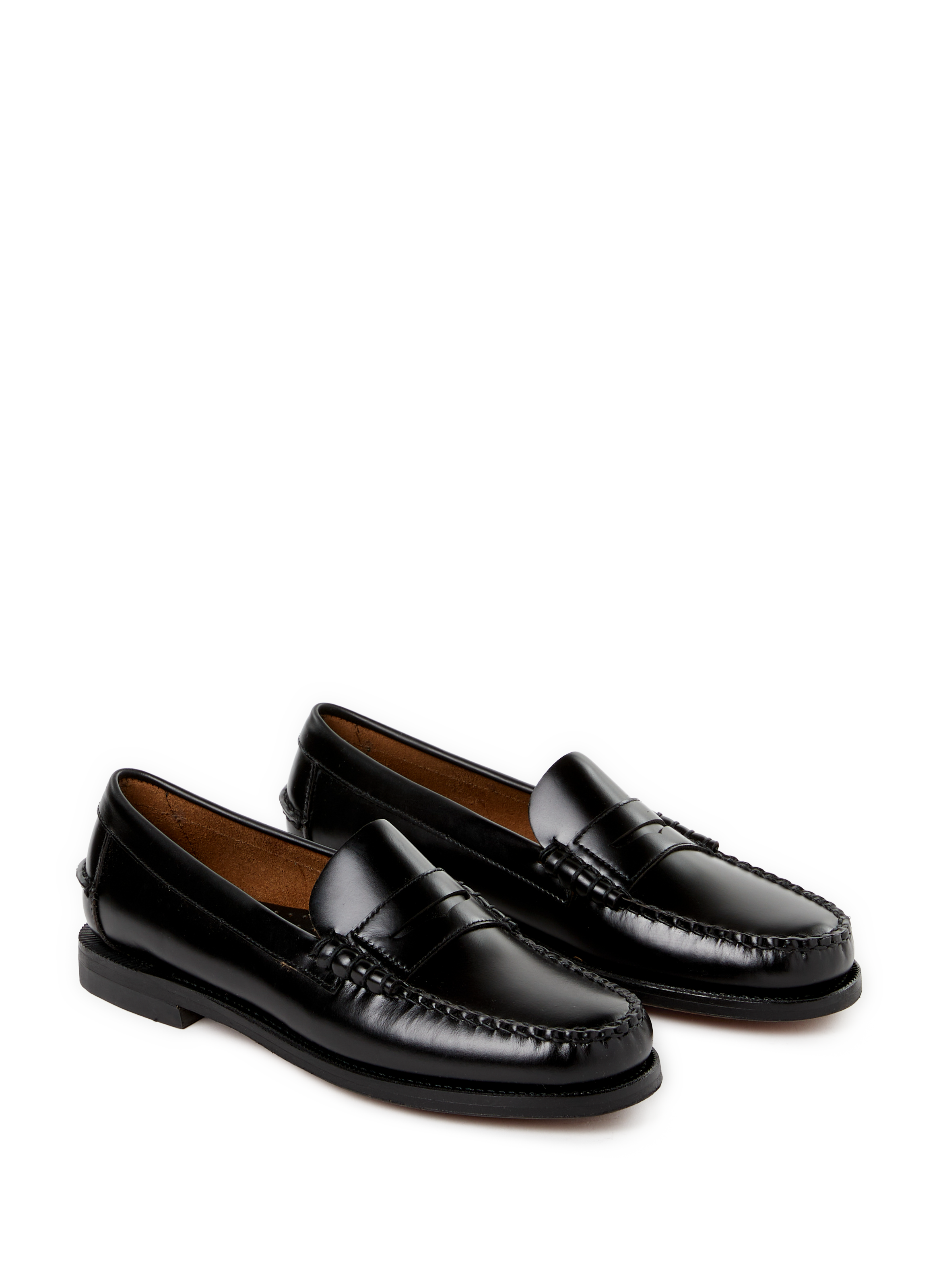 Mixed leather moccasins SEBAGO Black