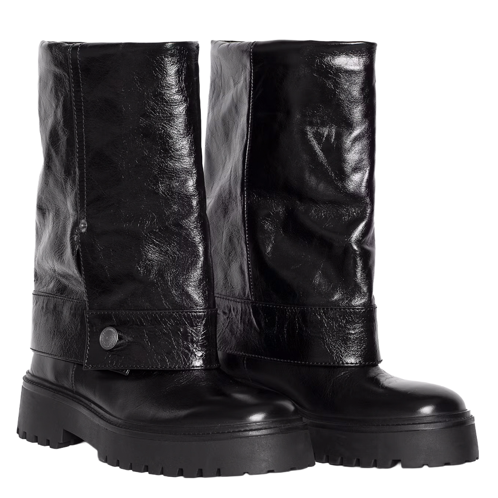 Bottes effet pantalon en cuir effet vintage angie ZADIG&VOLTAIRE Noir