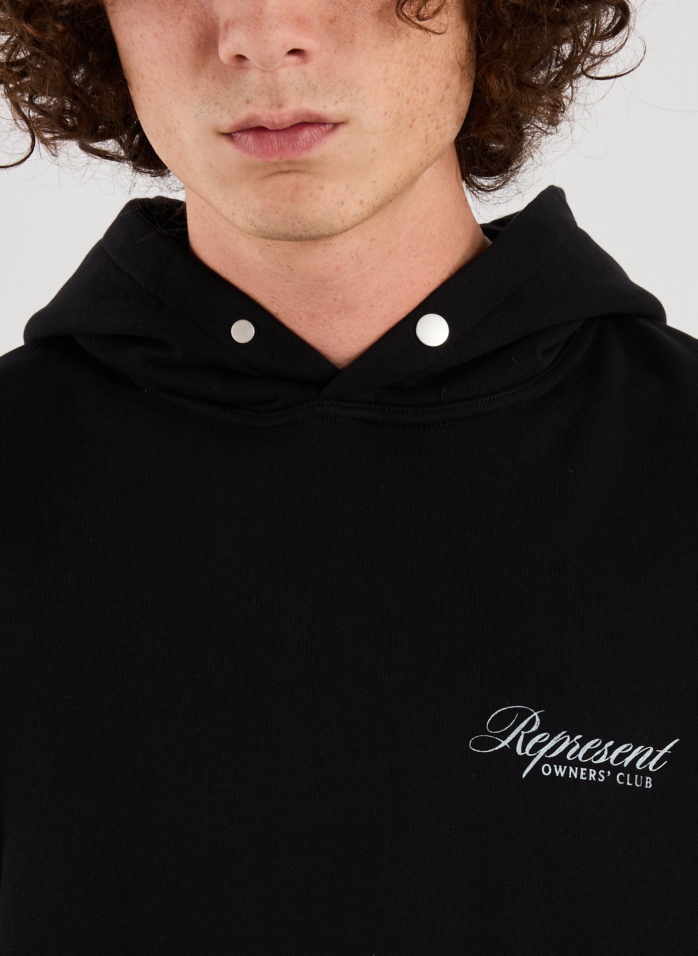 Sweatshirt à capuche en coton REPRESENT Noir