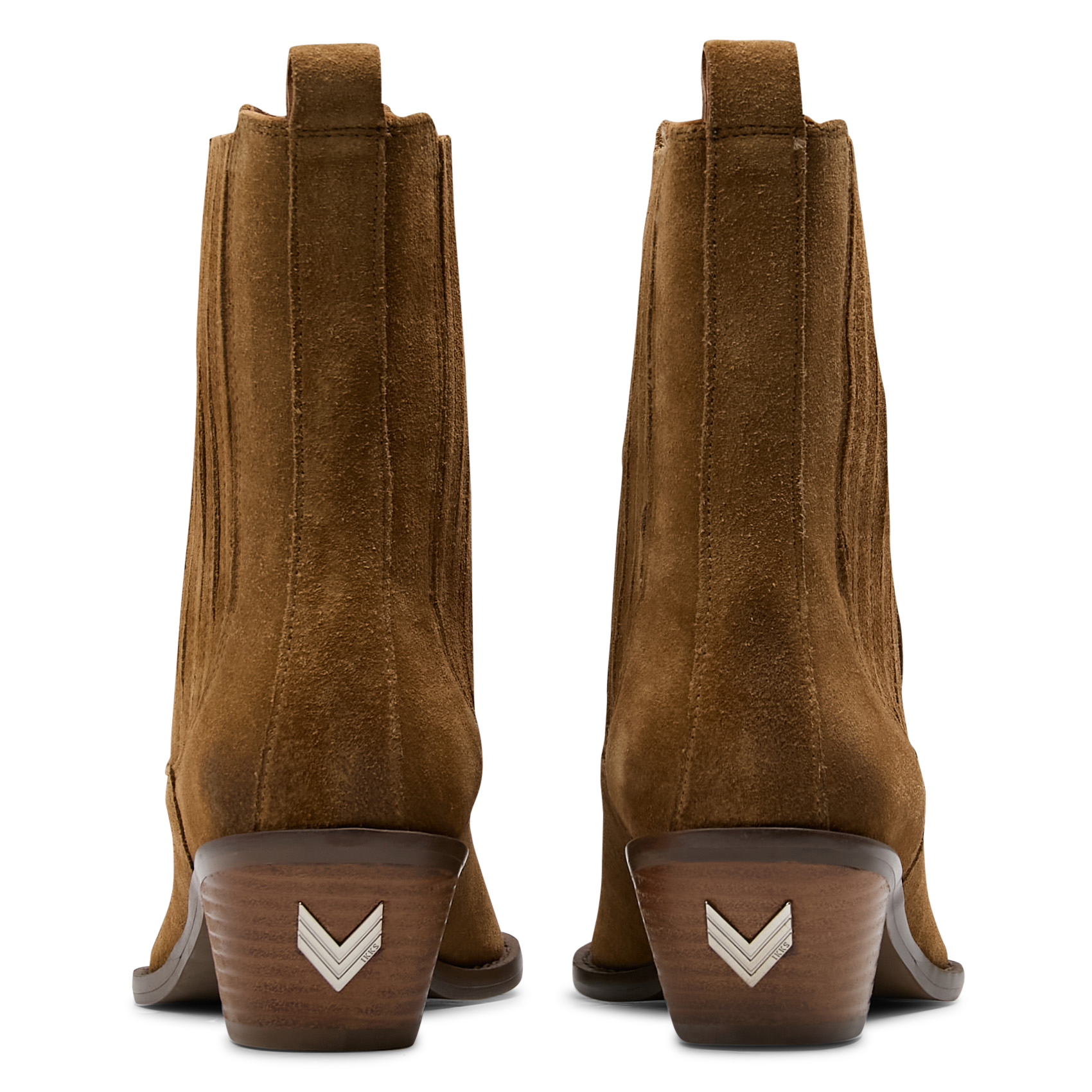 Bottines à talons en cuir IKKS Beige