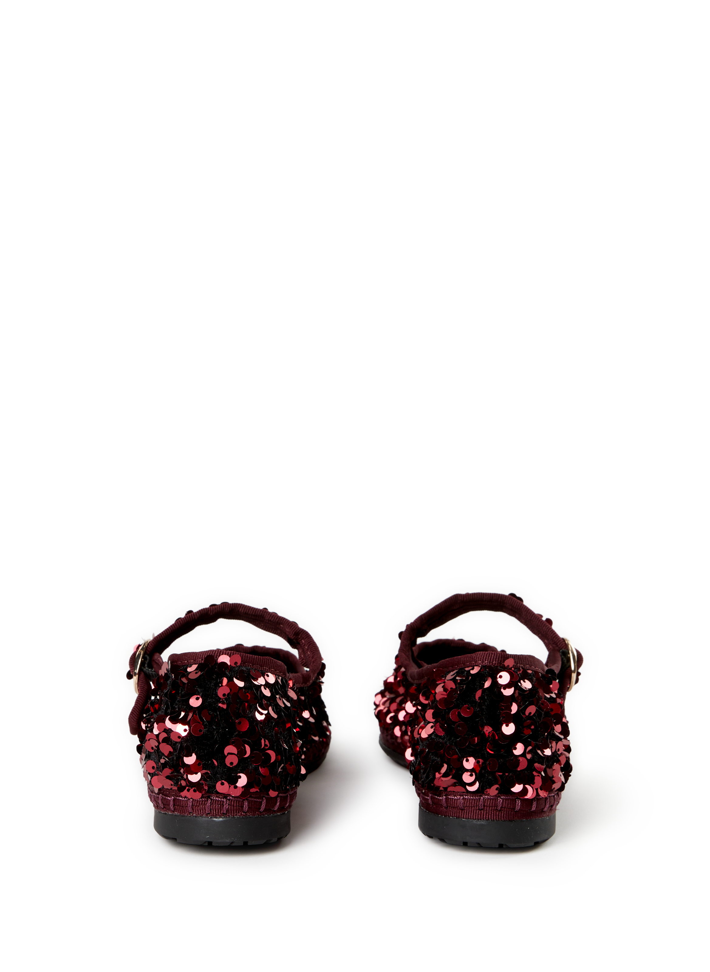 Ballerines sequins en coton mélangé FLABELUS Rouge