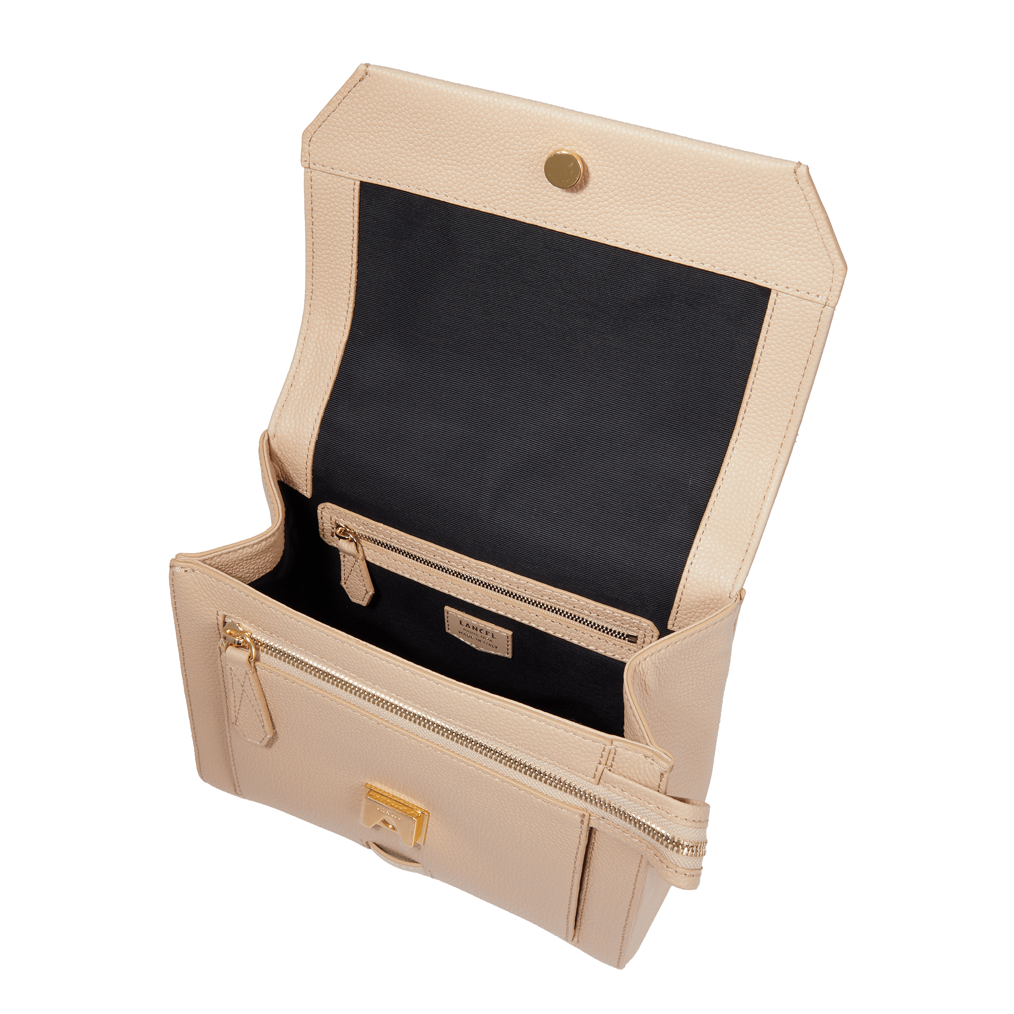 Sac rabat m ninon de lancel en cuir LANCEL Beige