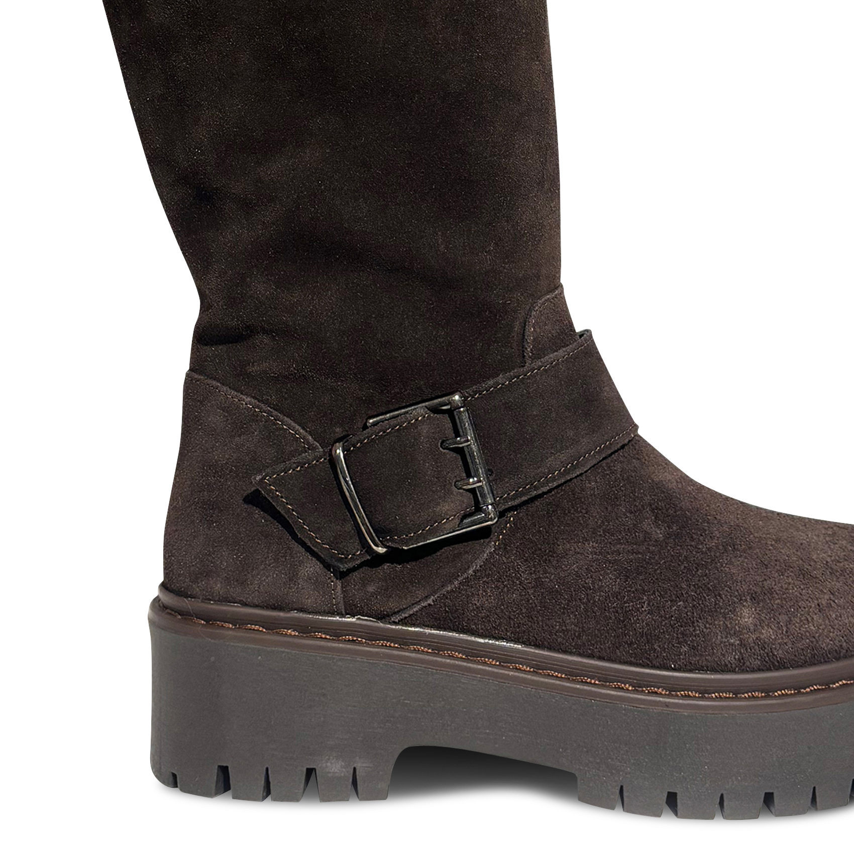 Bottes en cuir velours reine JONAK Marron