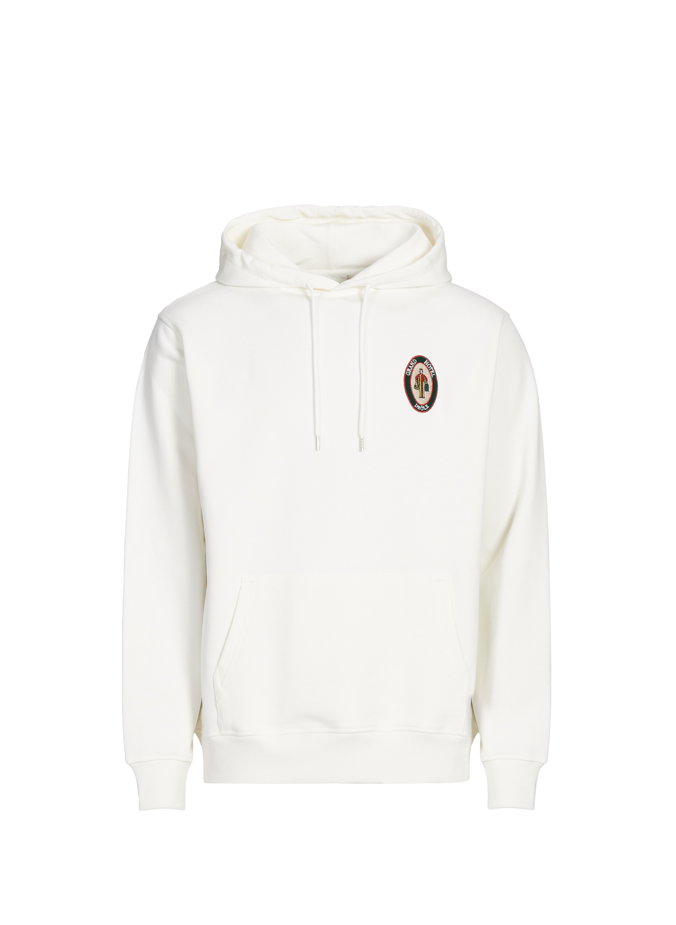 DROLE DE MONSIEUR Sweat brodé à capuche en coton Beige