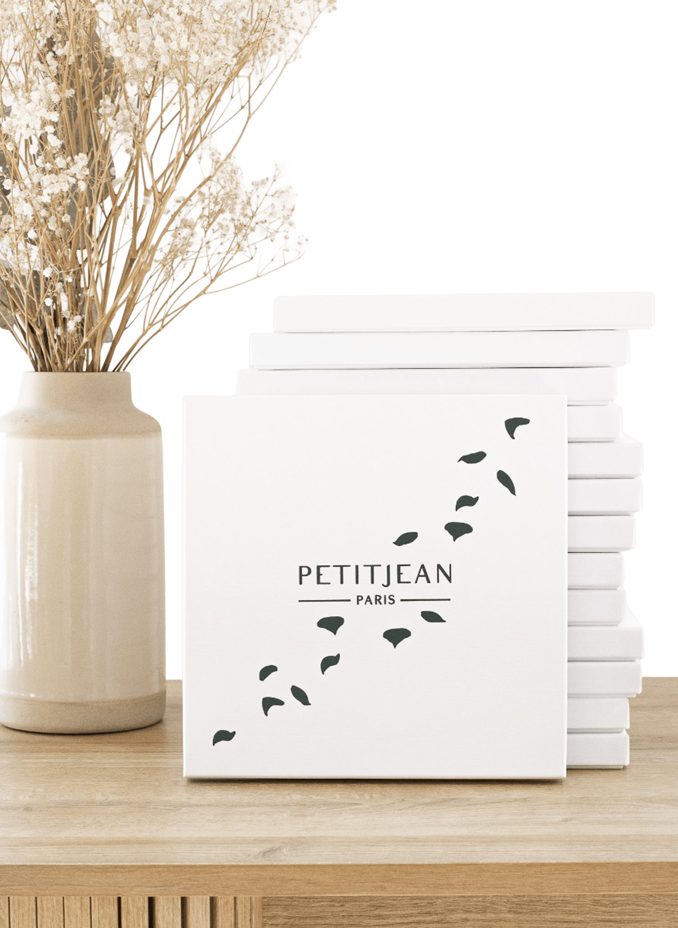 Massalia Outremer - Carré 45 imprimé en soie PETITJEAN PARIS Bleu