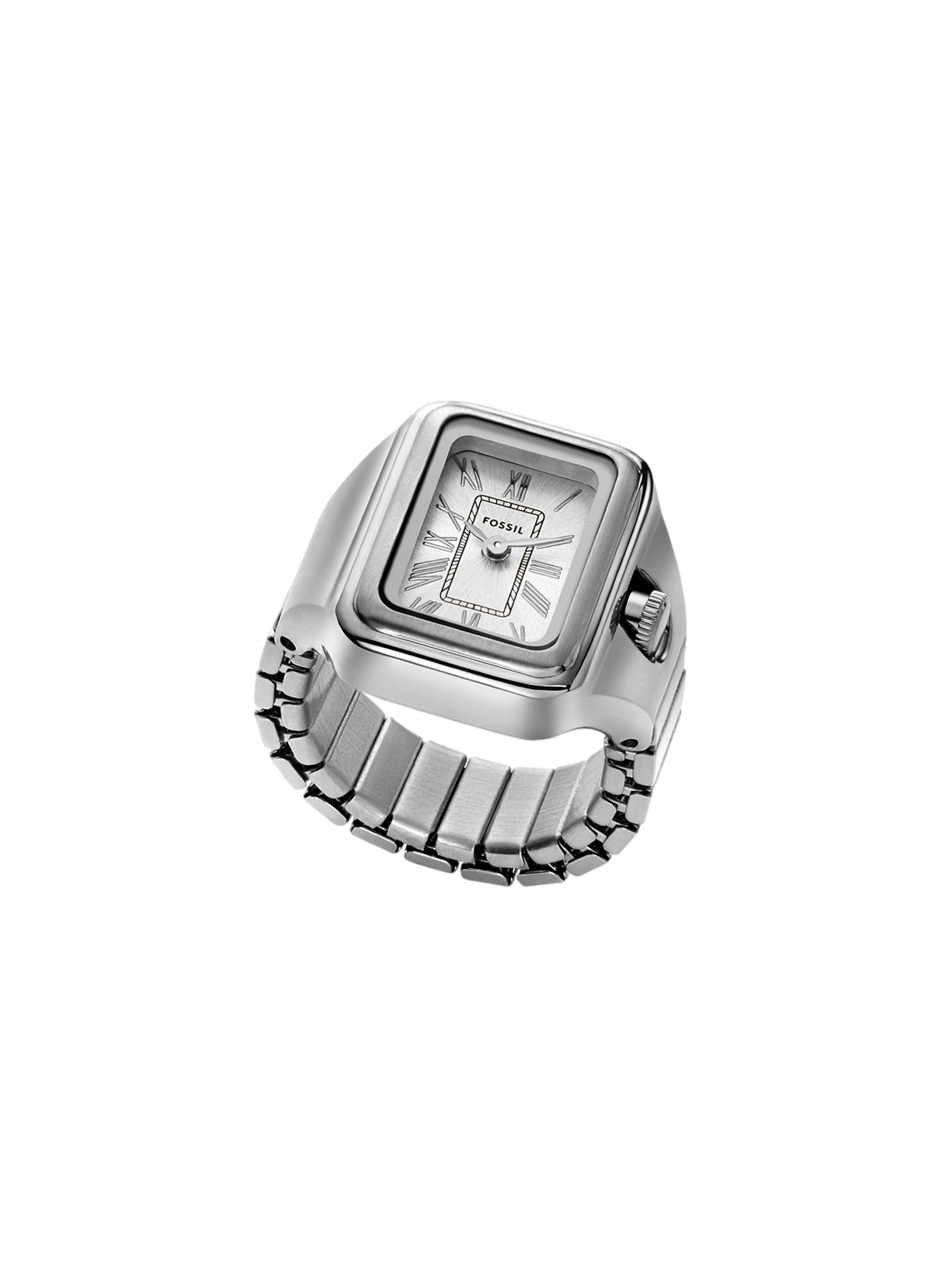 Montre bague quartz en acier inoxydable FOSSIL Argent