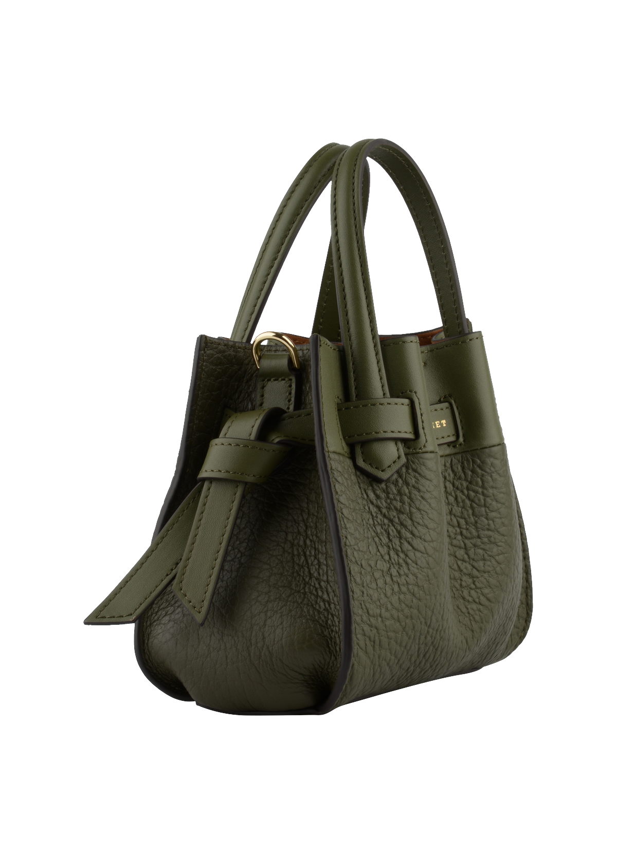 Blossom | Sac à main Nano en cuir de vachette POURCHET Kaki