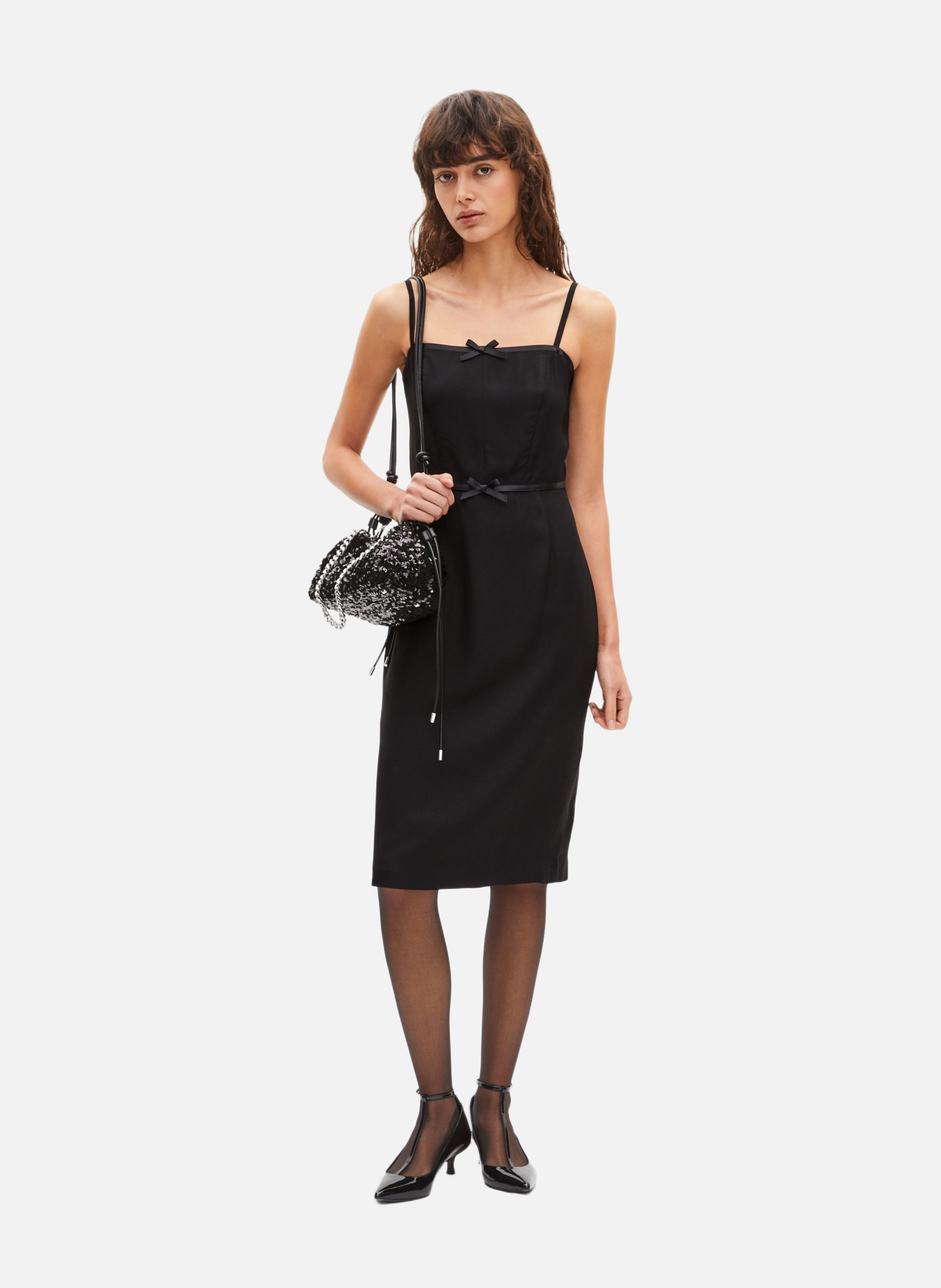 Robe courte avec détails de nœuds THE KOOPLES Noir