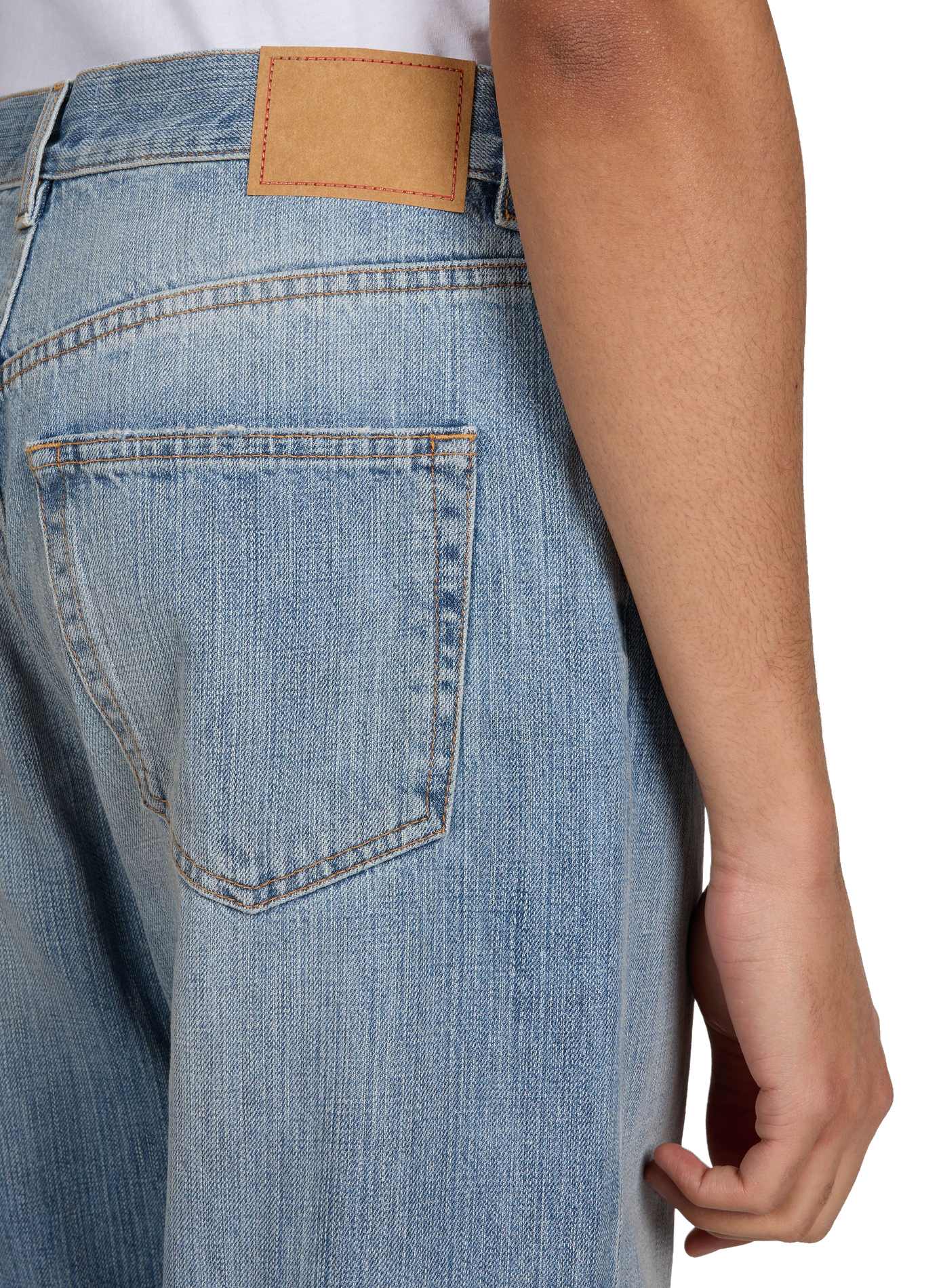 Jean droit décontracté en coton JEANERICA DENIM Bleu