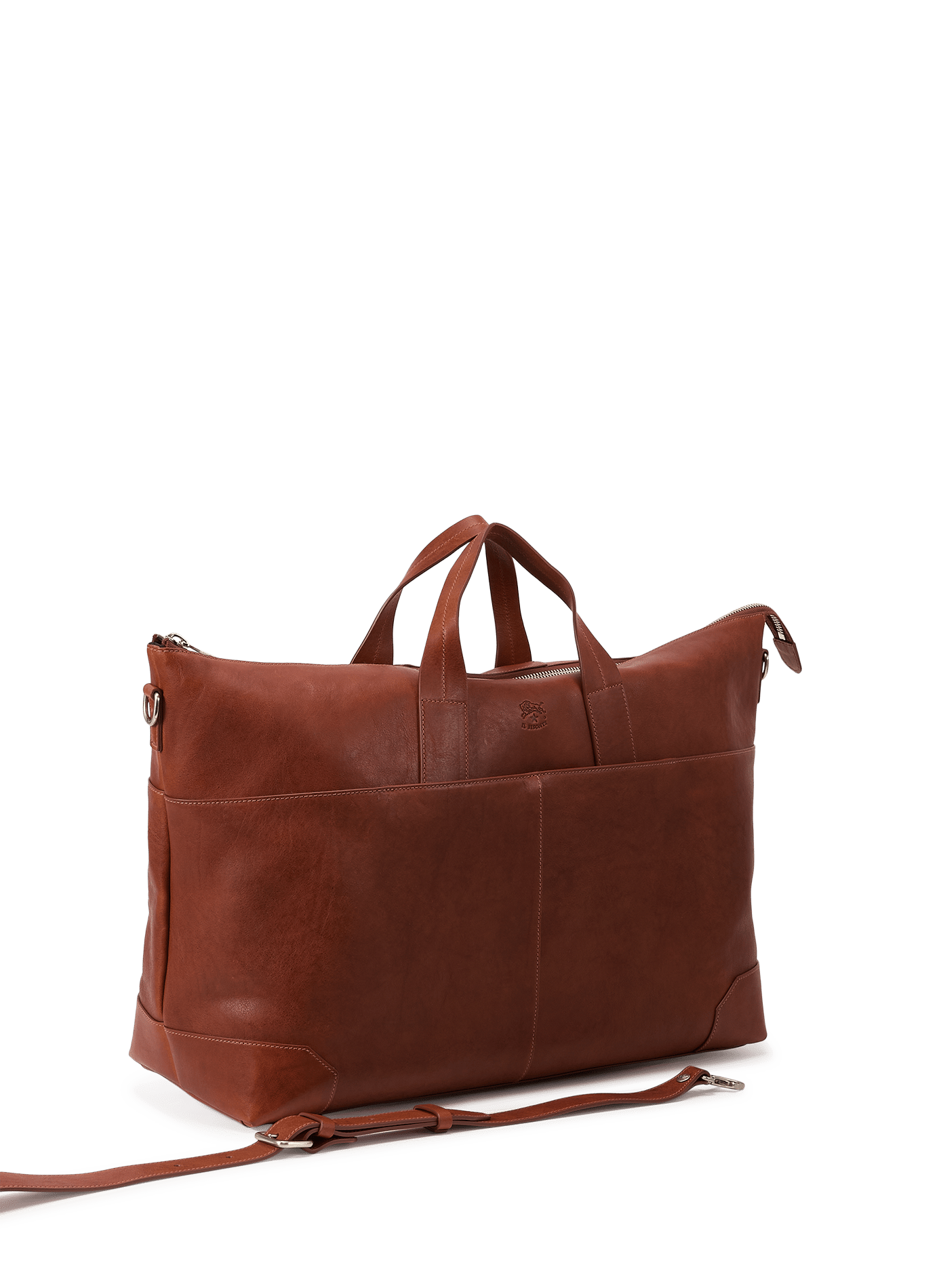 Leather travel bag IL BISONTE Brown