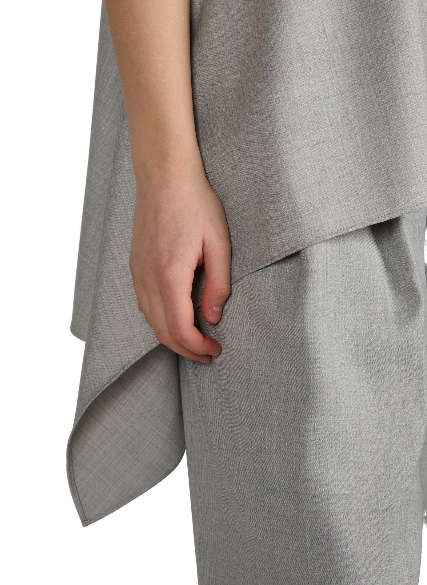 Blouse évasée à col montant R2W Gris