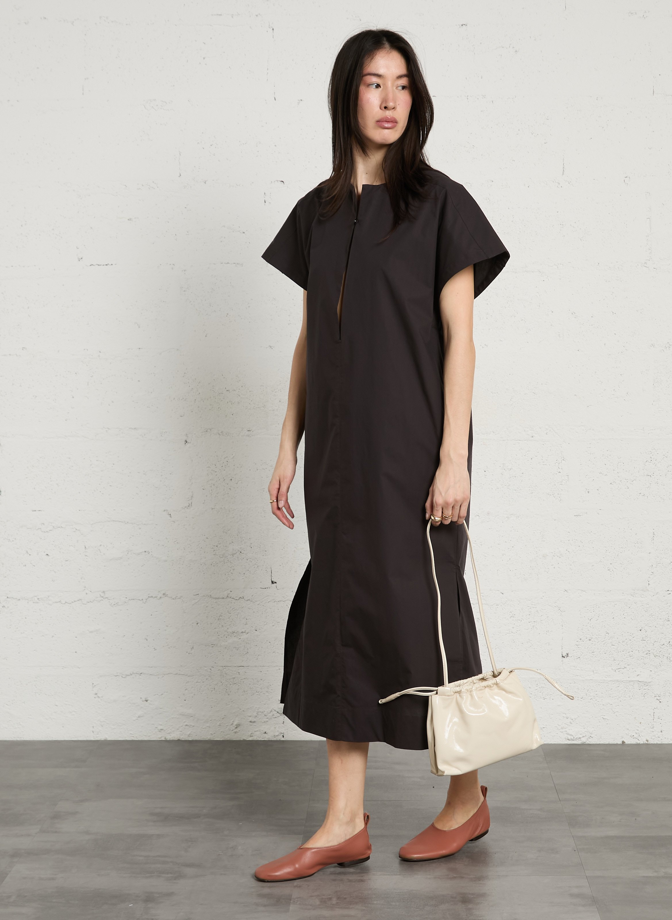 Sac bandoulière en cuir vernis suzette SOEUR Beige