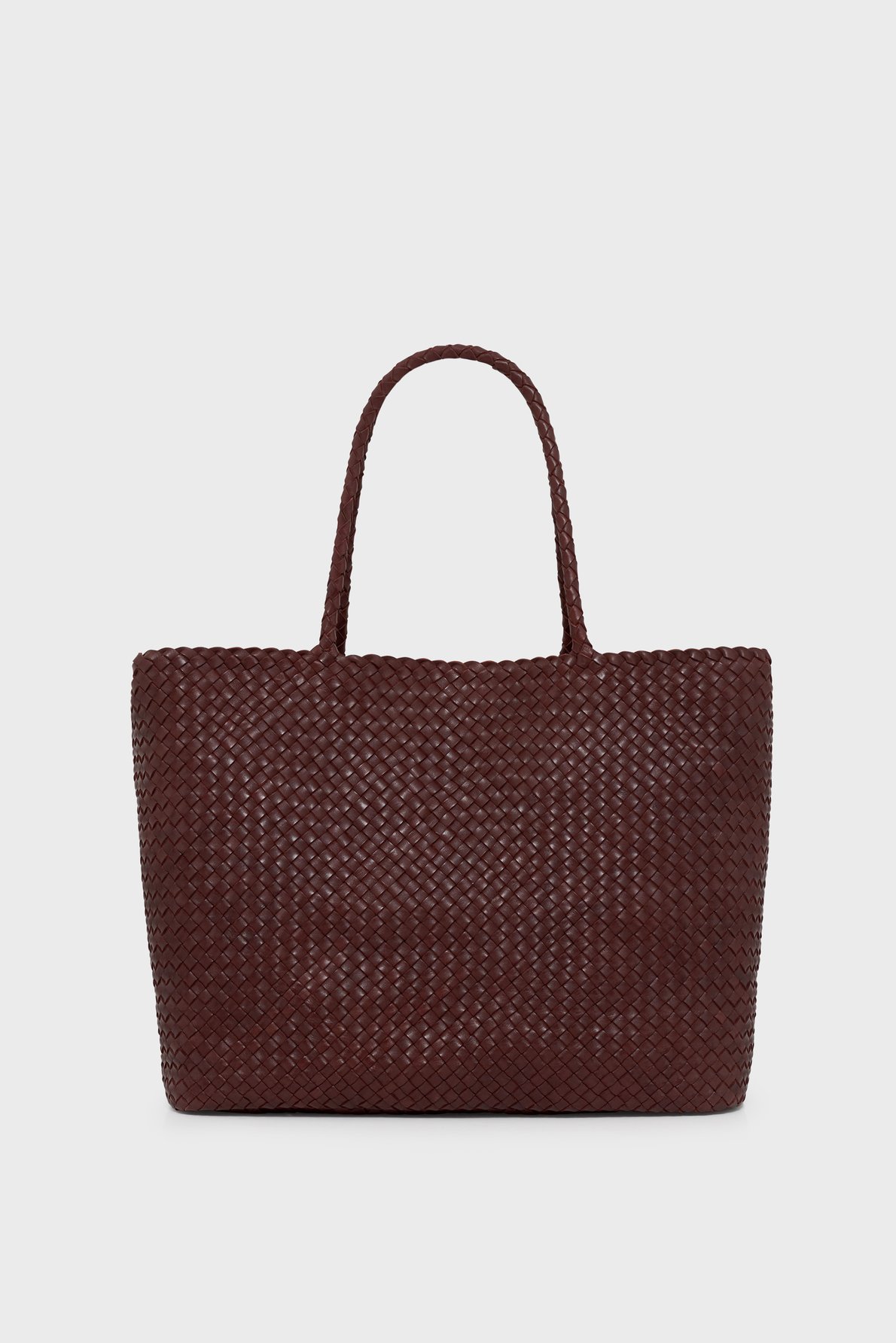 Sac cabas en cuir tressé - gabriel PABLO Rouge