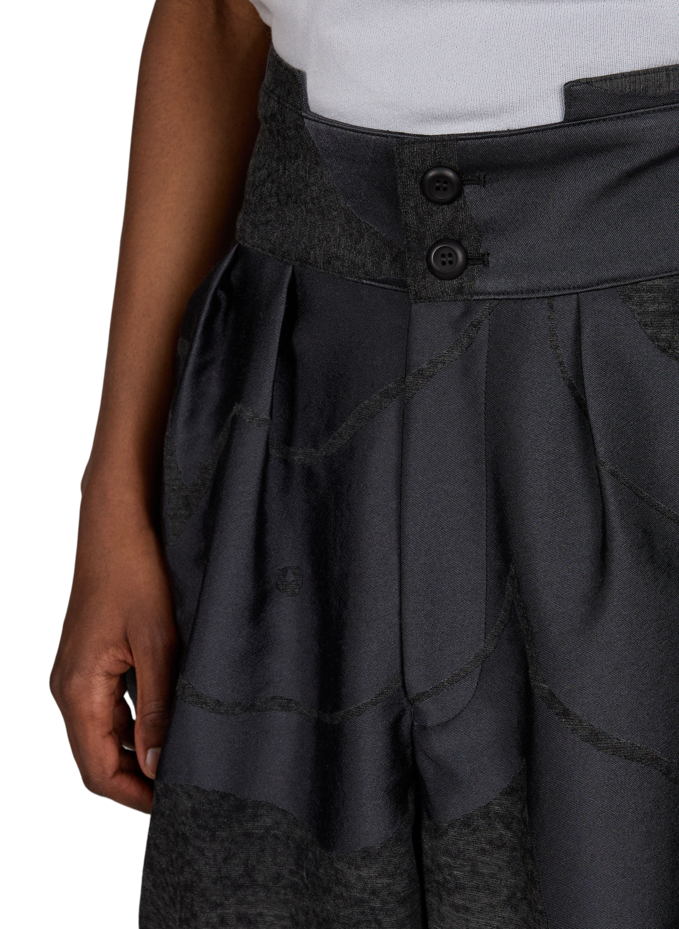 High-waisted oversized pants ISSEY MIYAKE Black