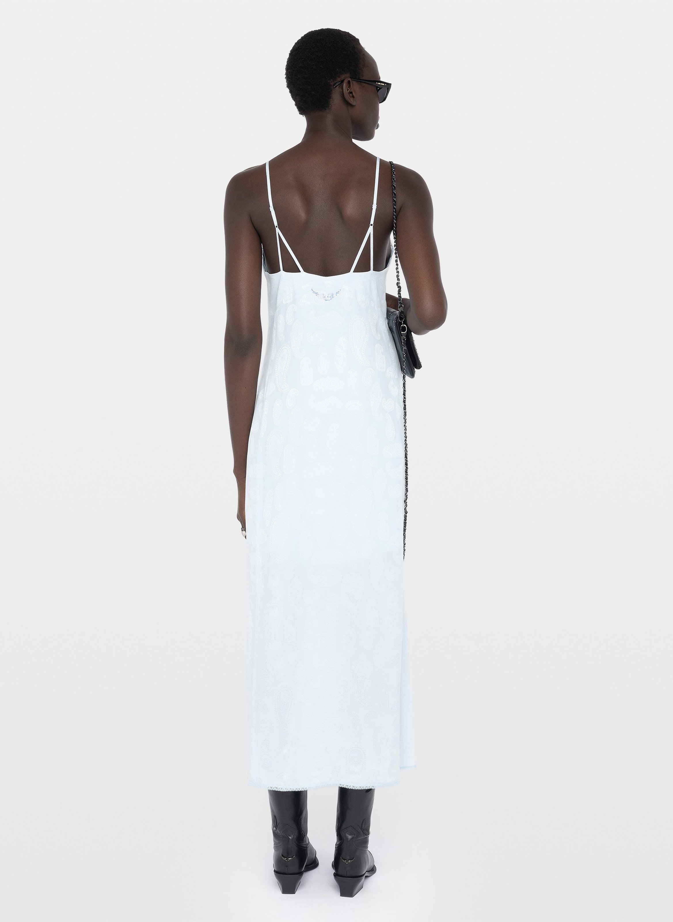 Robe longue en soie ramelil ZADIG&VOLTAIRE Bleu