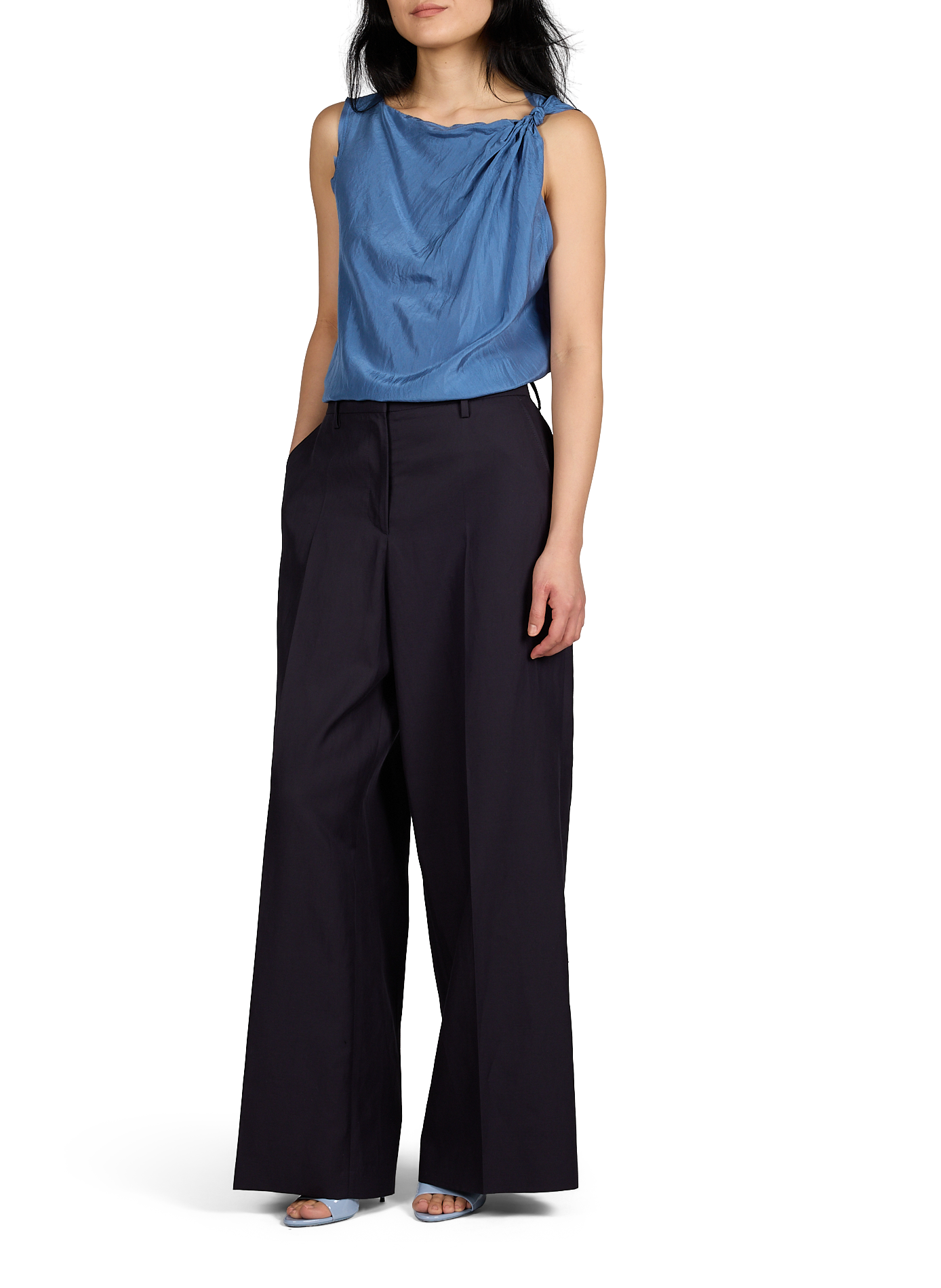 Rosa linen and cotton blend pants OFFICINE GENERALE No Color