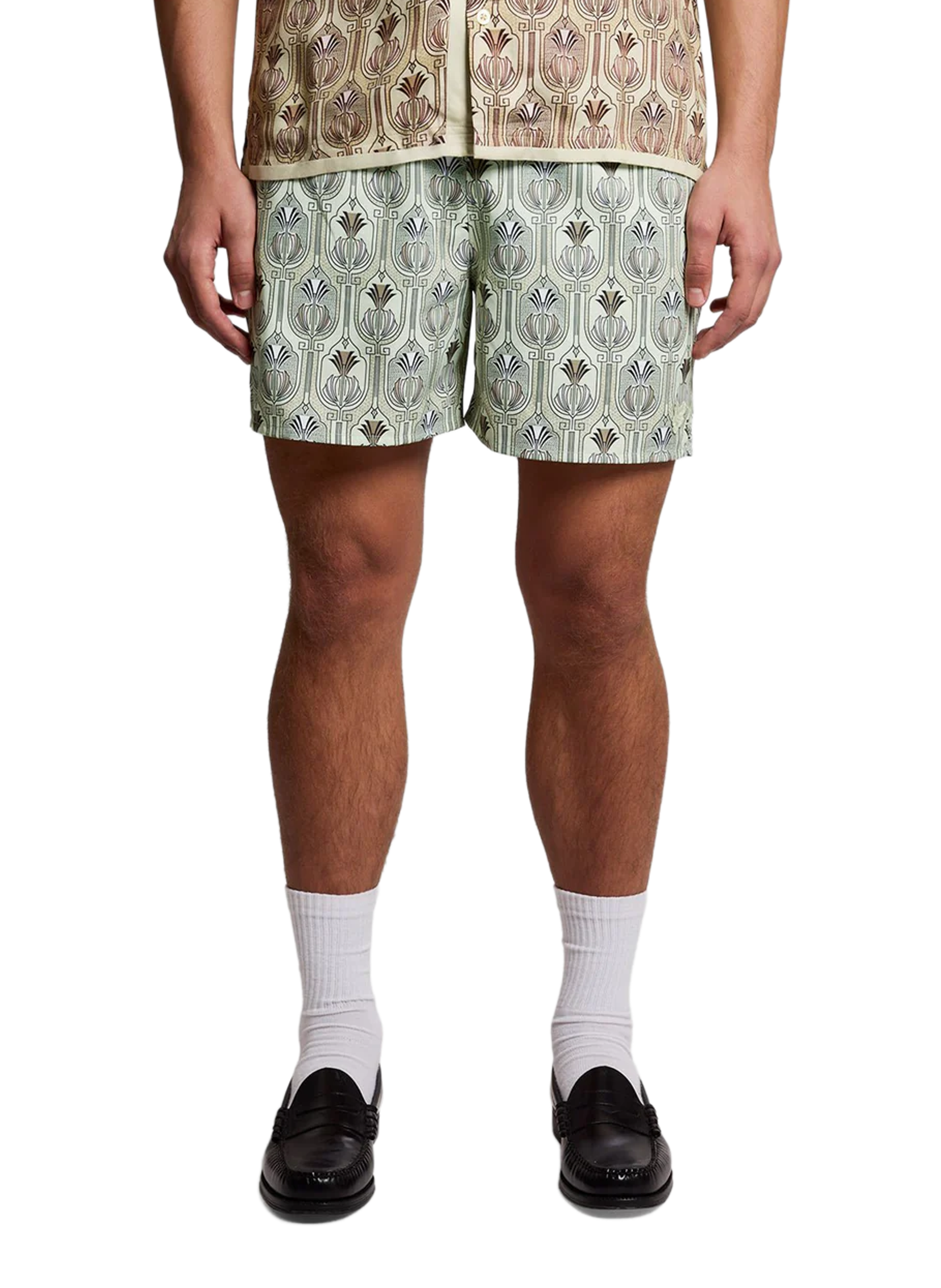 Short de bain à imprimé botanique LYLE & SCOTT Vert