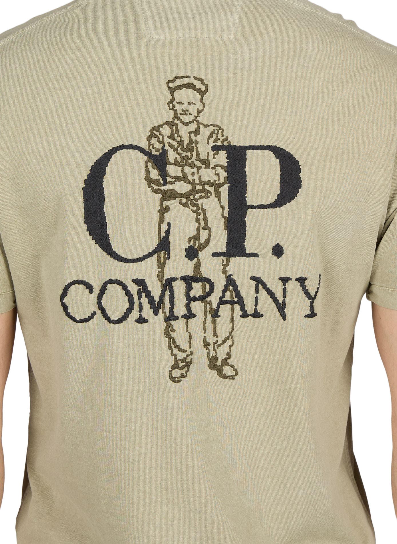 Straight cotton t-shirt CP COMPANY Green