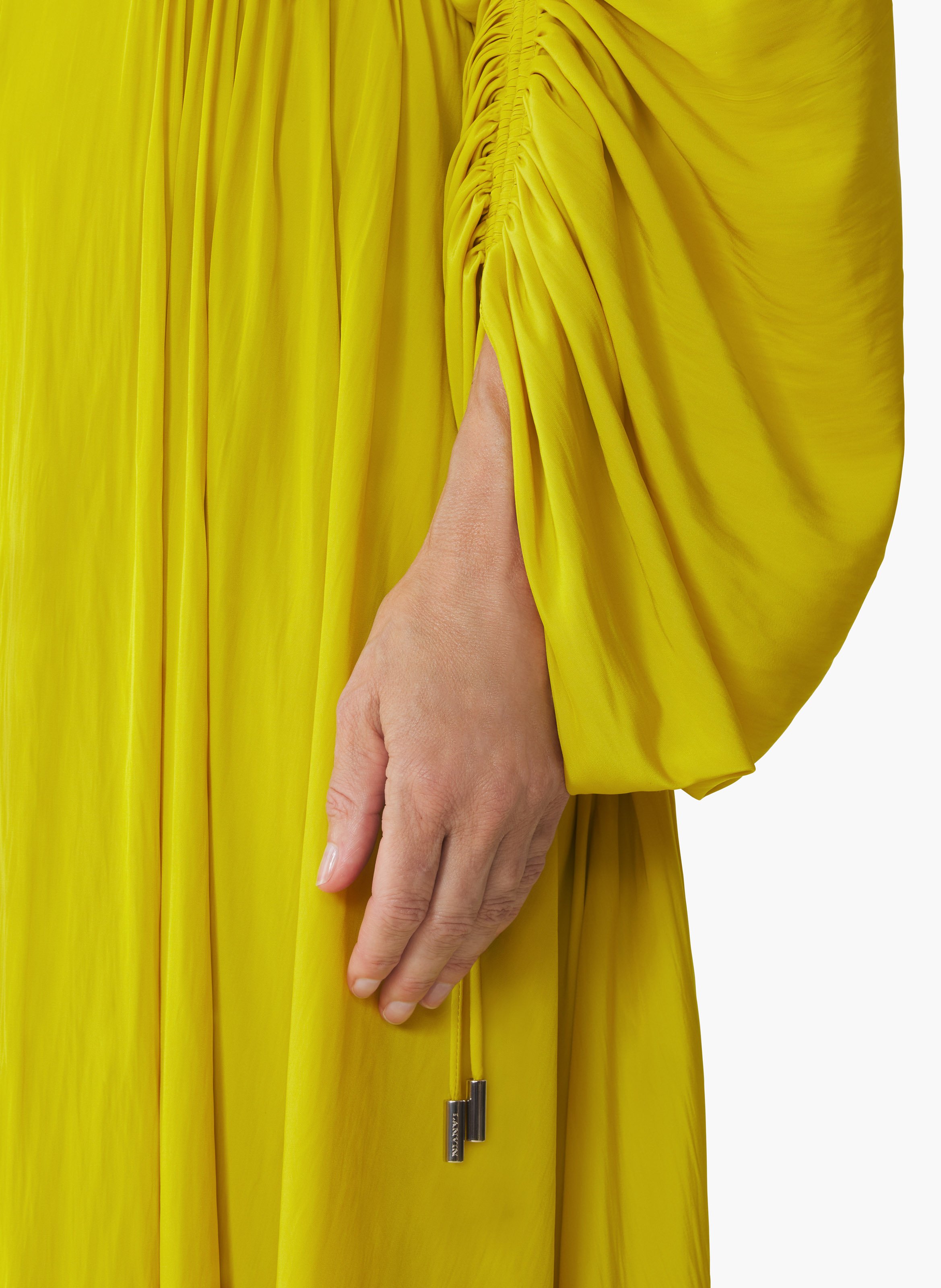 Robe cintrée en charmeuse LANVIN Jaune
