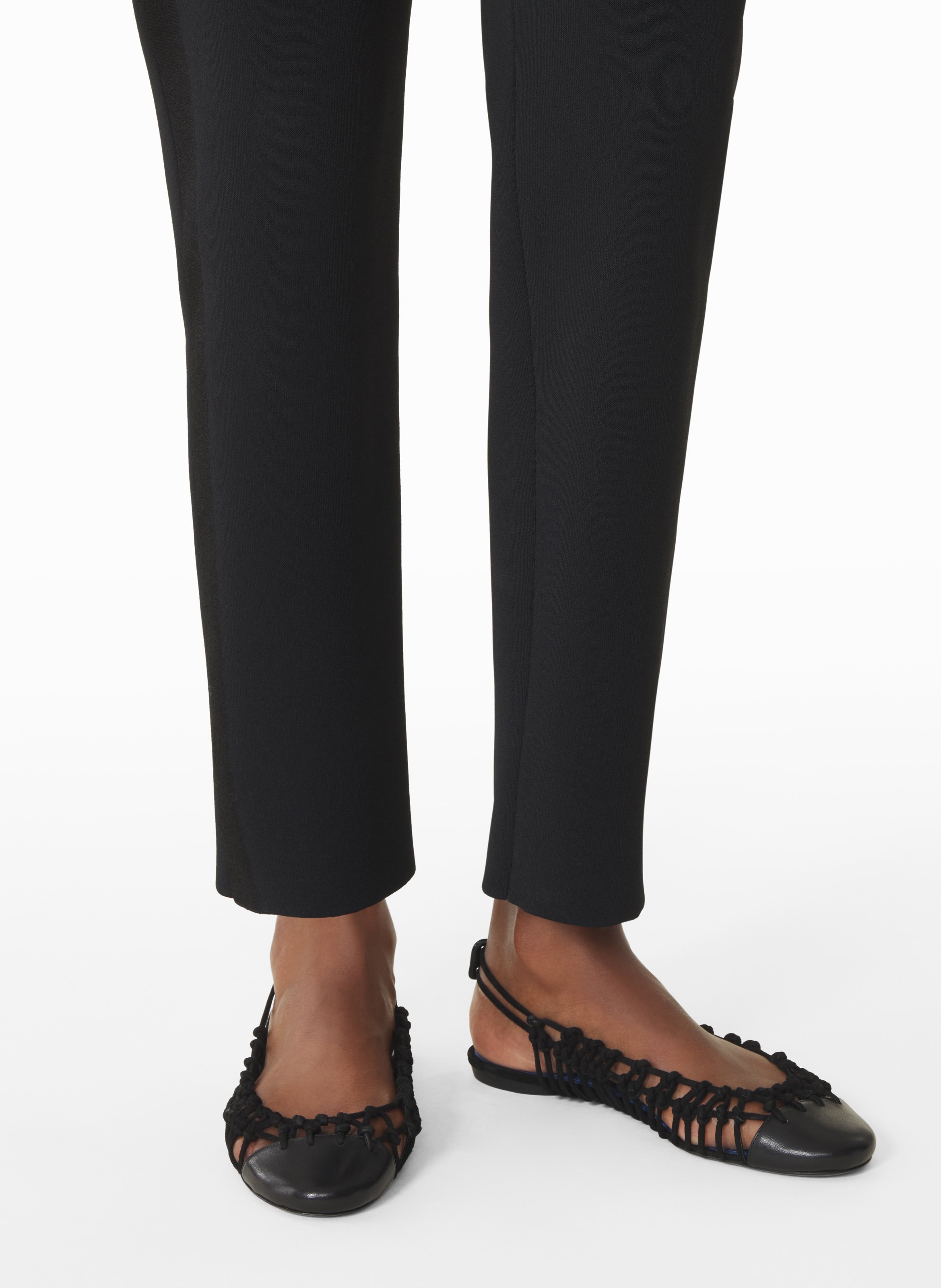 Ballerine slingback knitline en cuir LANVIN Noir