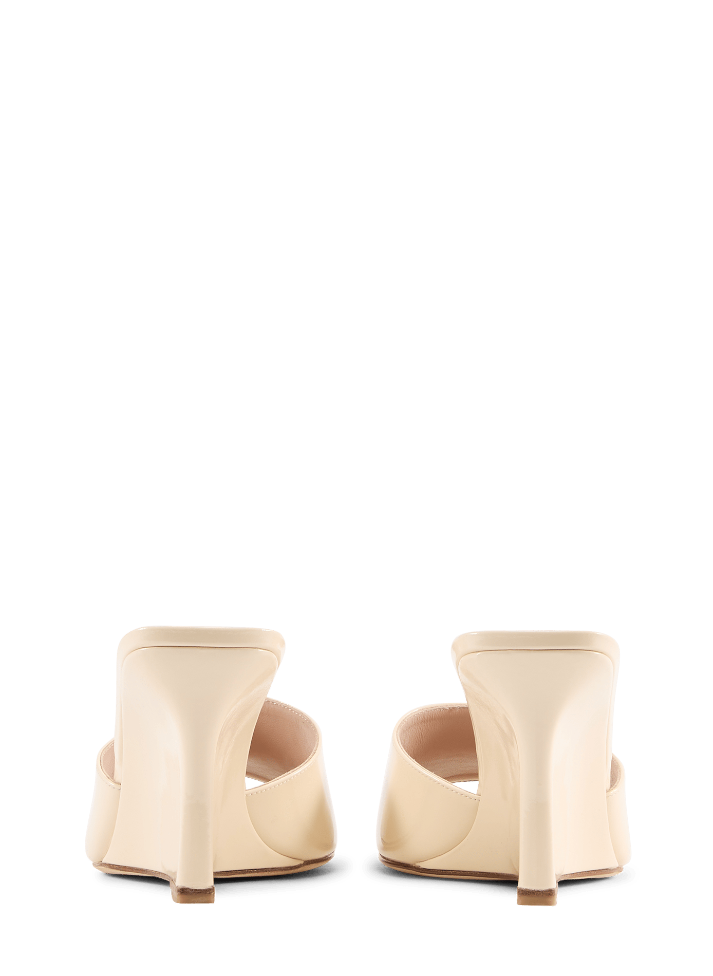 Mules Vinnie Wedge 85 de charol STUART WEITZMAN Beige
