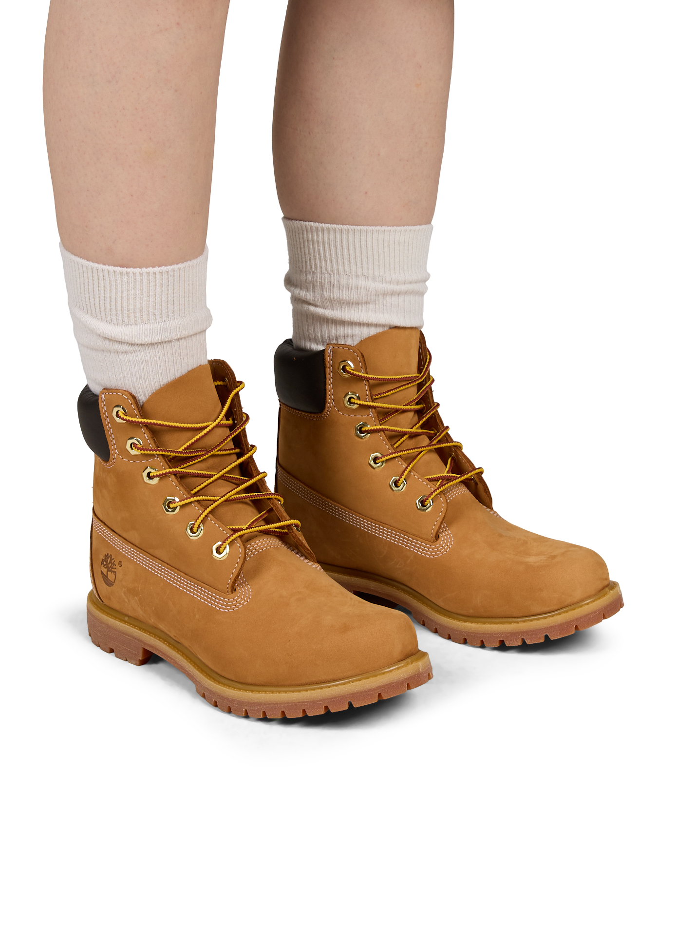 Boots crantées en cuir suédé TIMBERLAND Beige