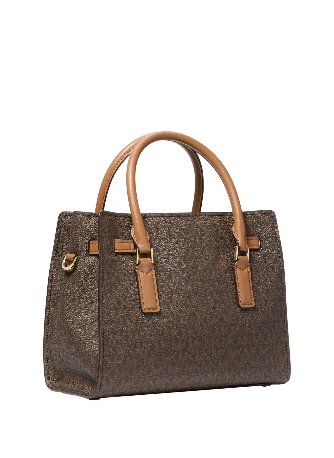 Hamilton logo print handbag MICHAEL KORS Brown