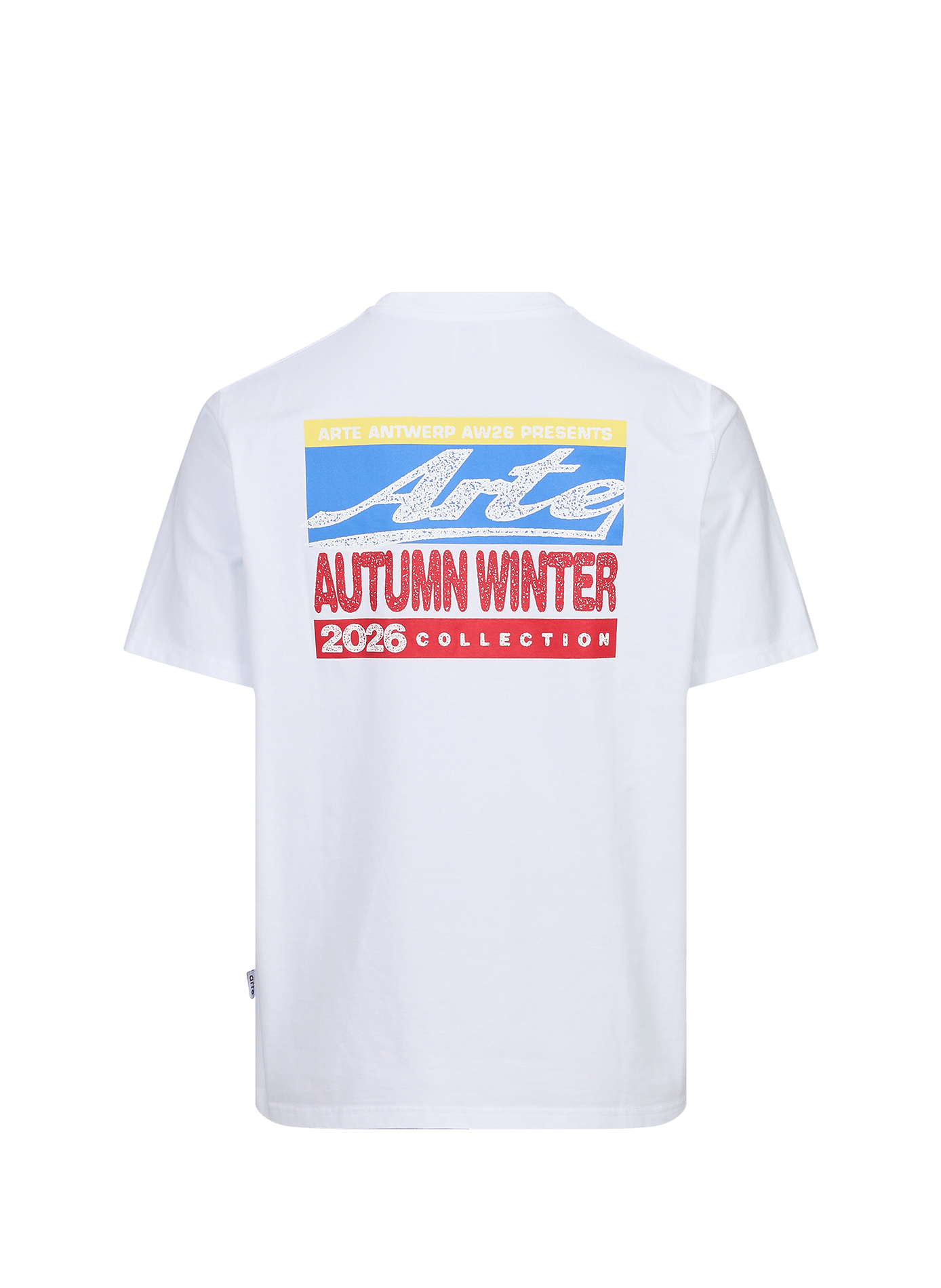 Round neck straight fit cotton T-shirt with screen printing ARTE ANTWERP White