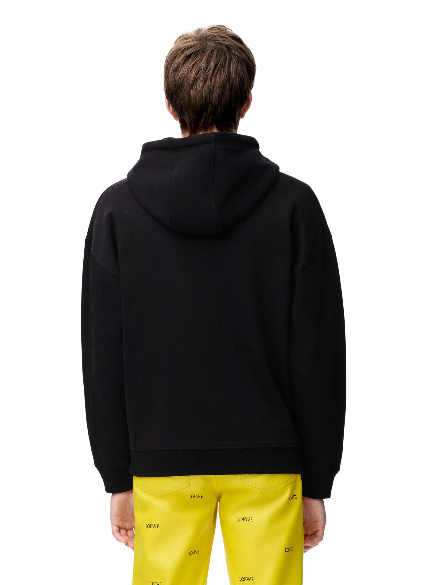 Kapuzen-Sweatshirt aus Baumwolle mit Reißverschluss LOEWE Schwarz
