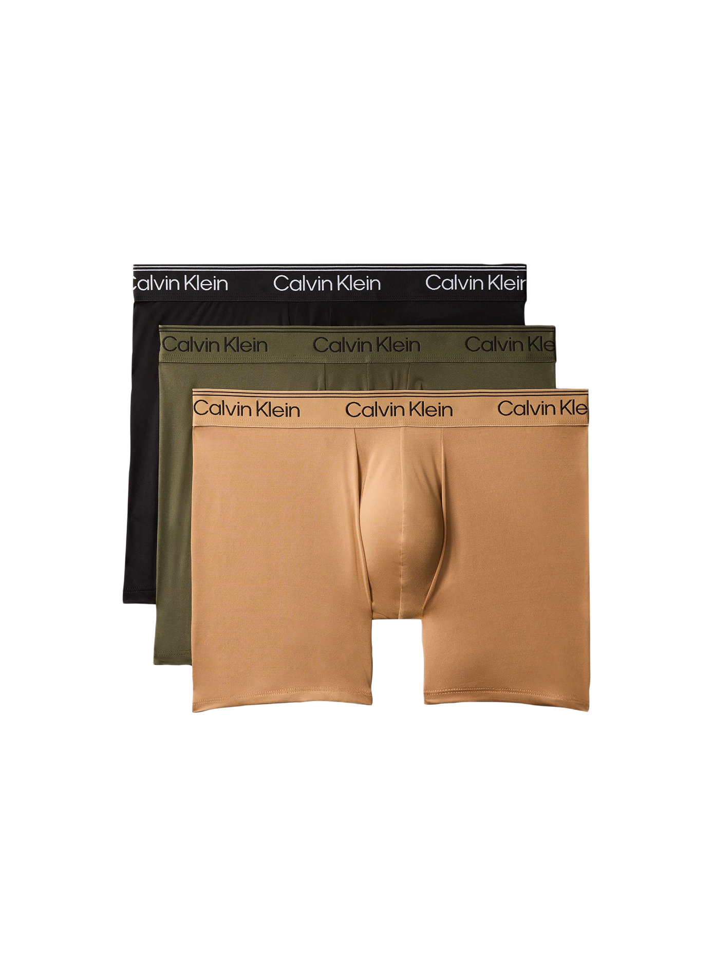 Pack mit 3 langen Boxershorts aus Stretch-Mikrofaser CALVIN KLEIN Mehrfarbig