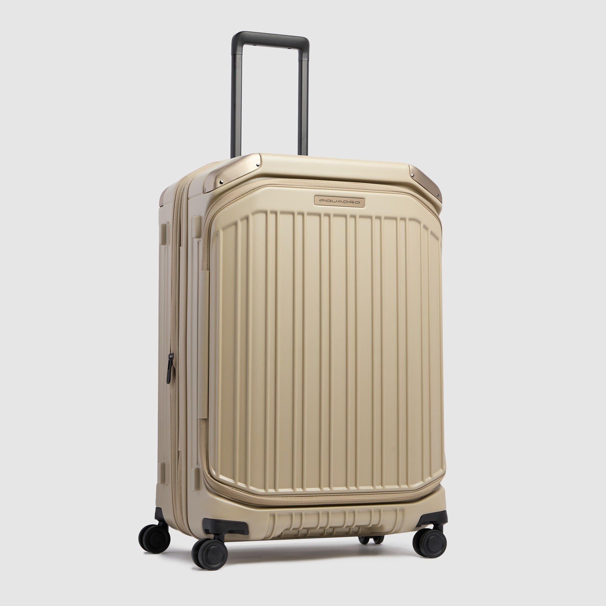 Middelgrote koffer met 4 uitbreidbare wielen PIQUADRO Beige