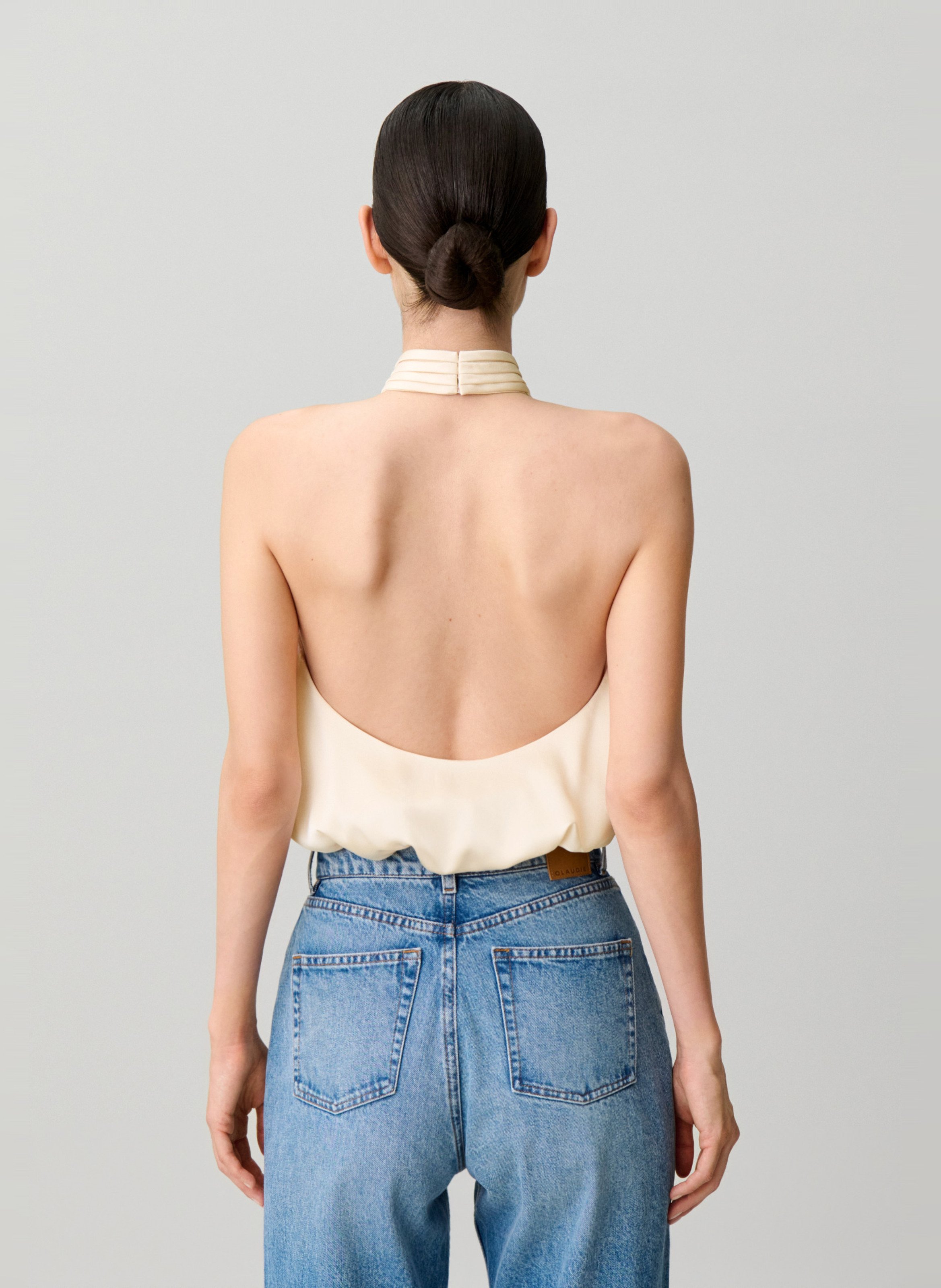 Top sans manches dos nu uni CLAUDIE PIERLOT Blanc