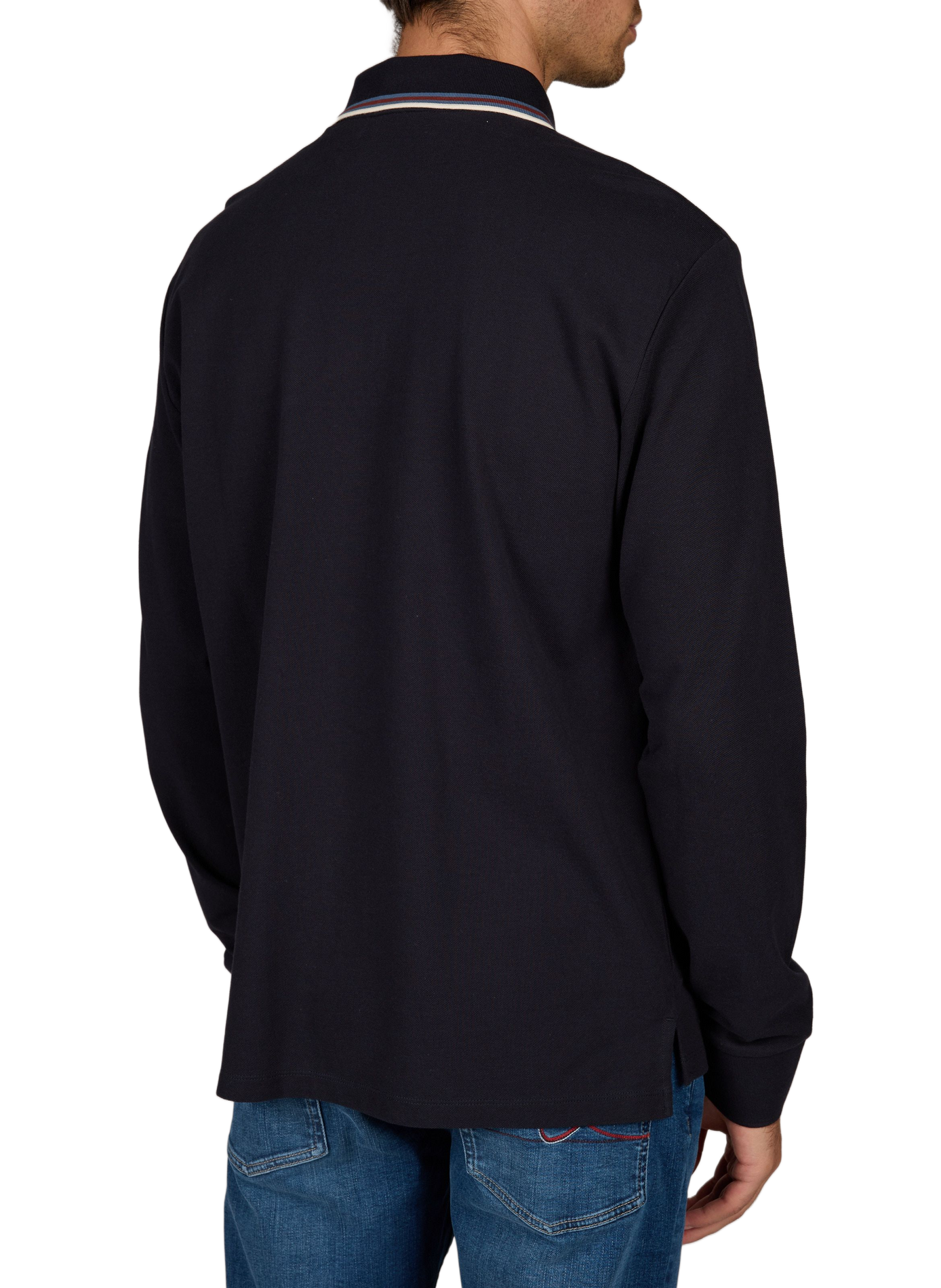 Gerader Baumwoll-Poloshirt ARMANI EXCHANGE Blau