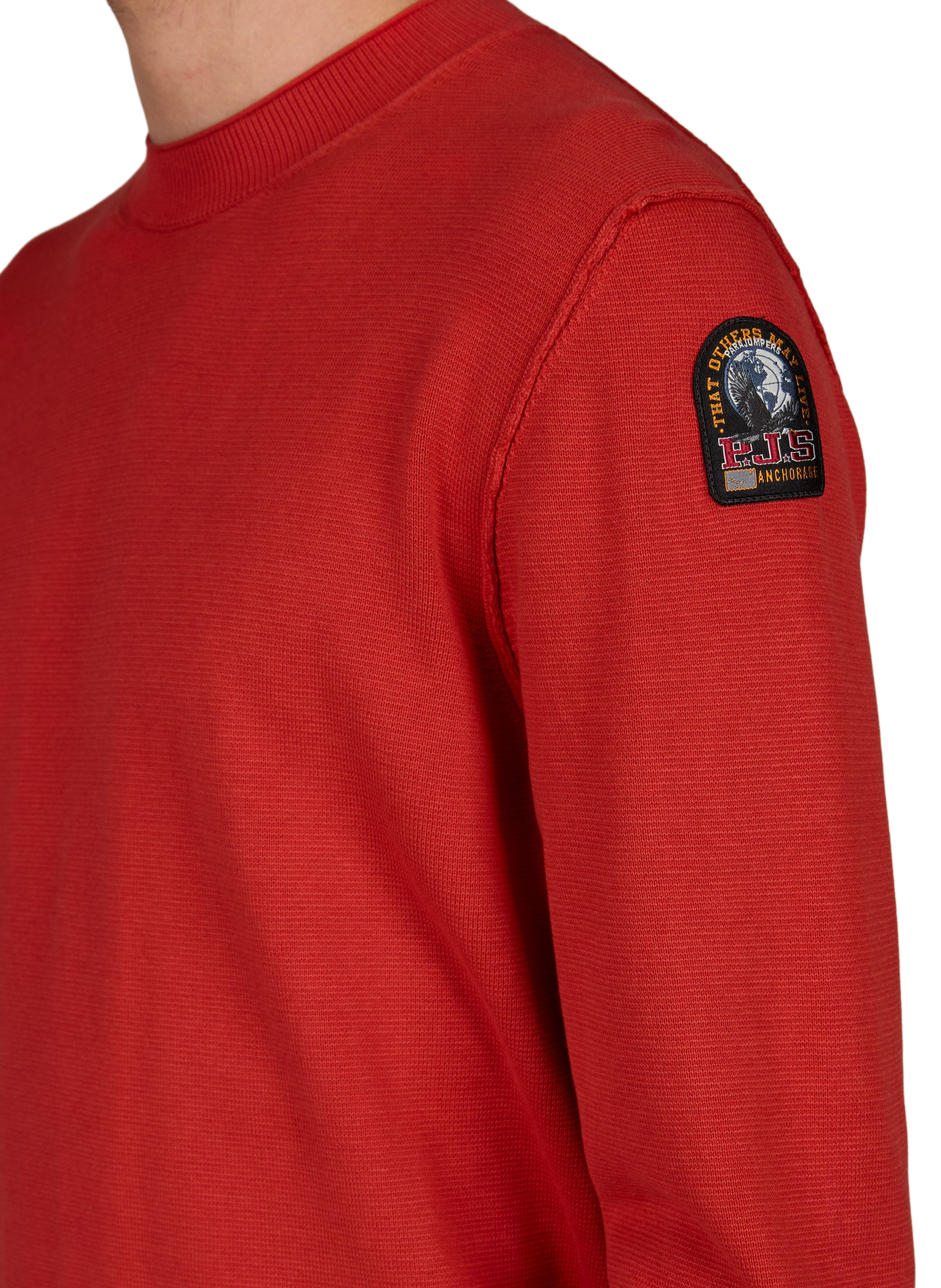Straight round neck sweater in blended cotton PARAJUMPERS Red