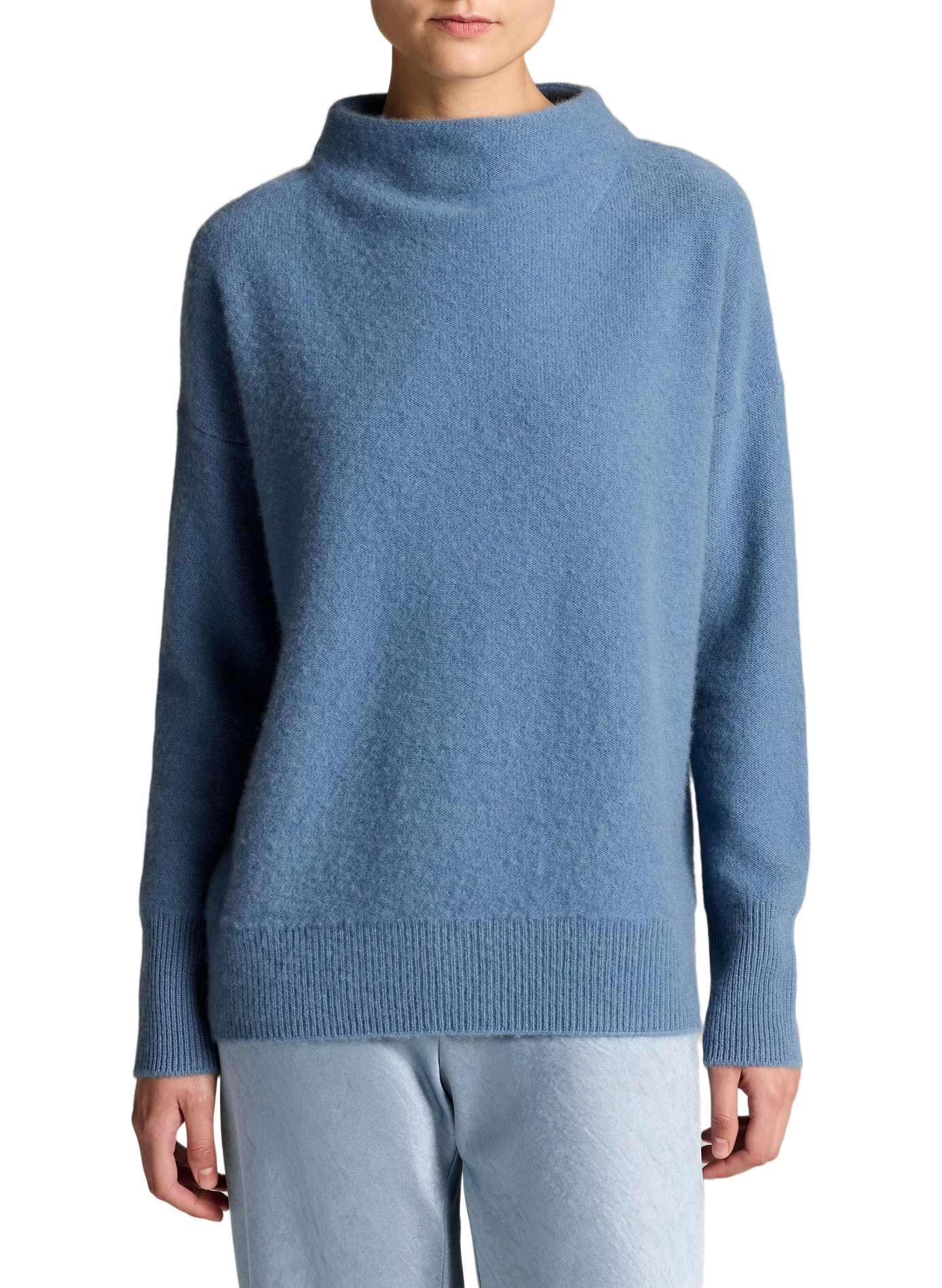 Pull à col montant en cachemire moelleux VINCE Bleu