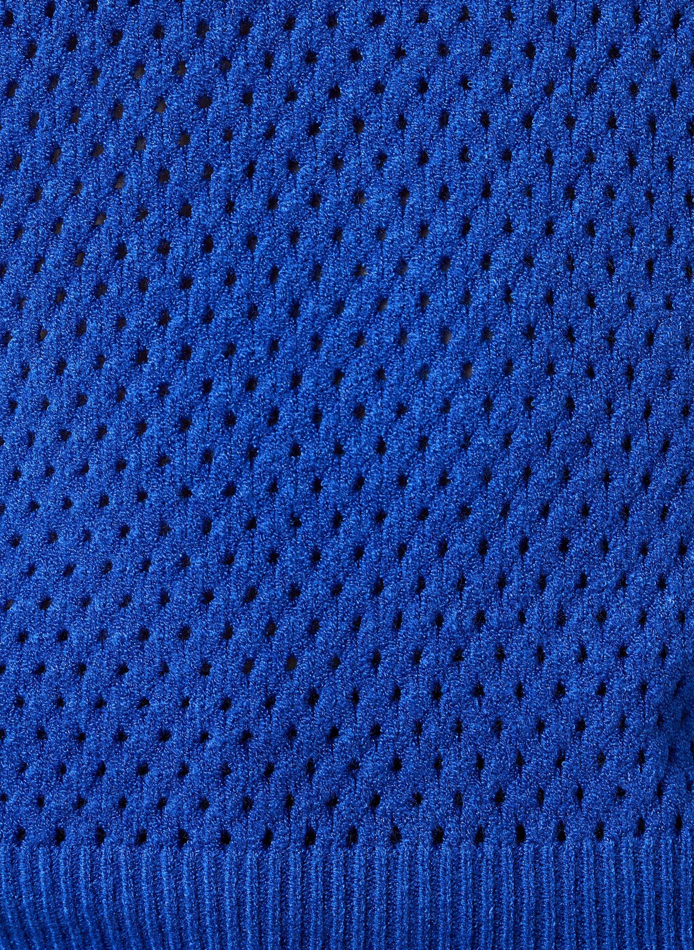 Rechte trui met ajourbreisel LA FEE MARABOUTEE Blauw