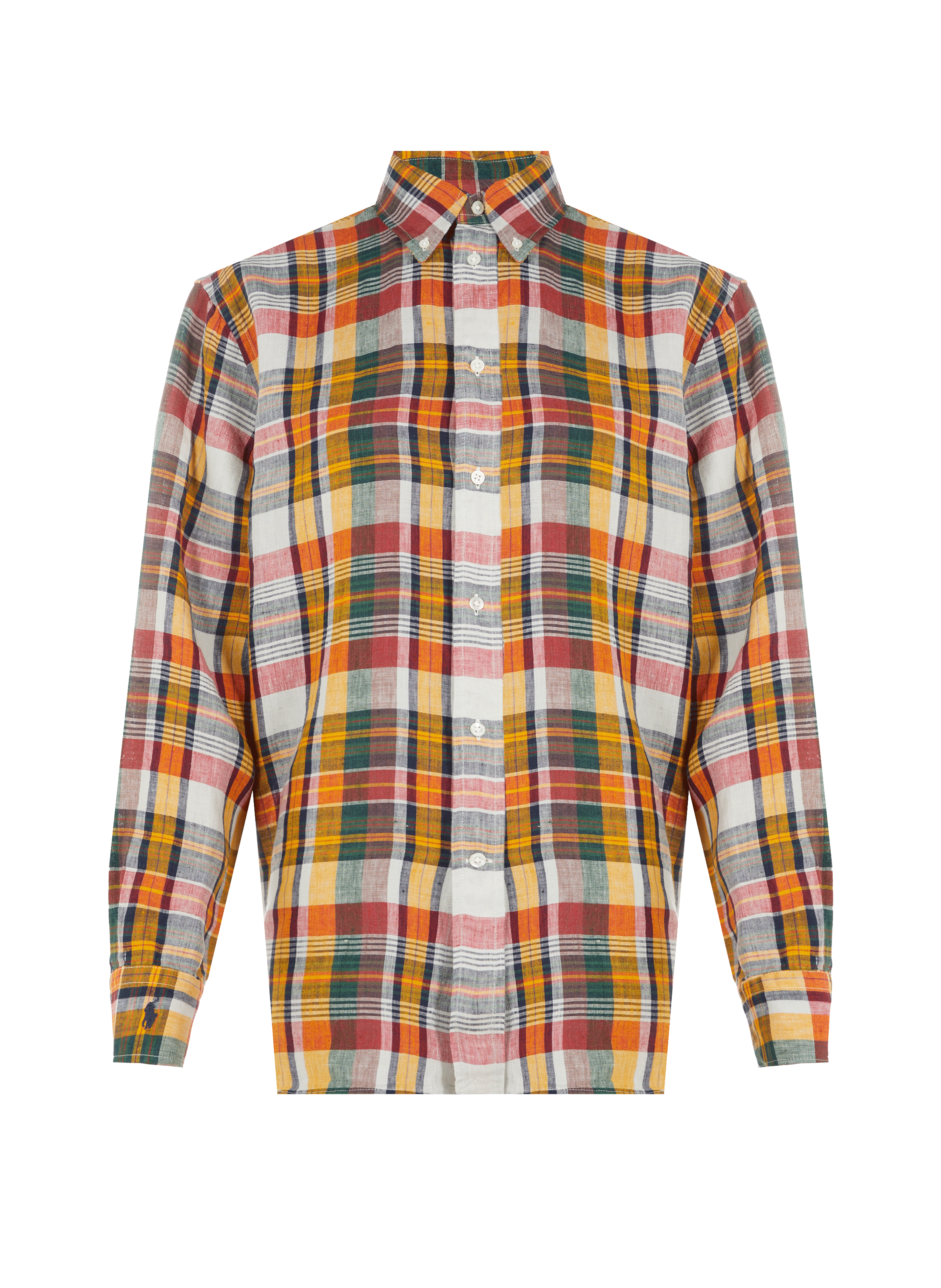 Chemise à carreaux en lin