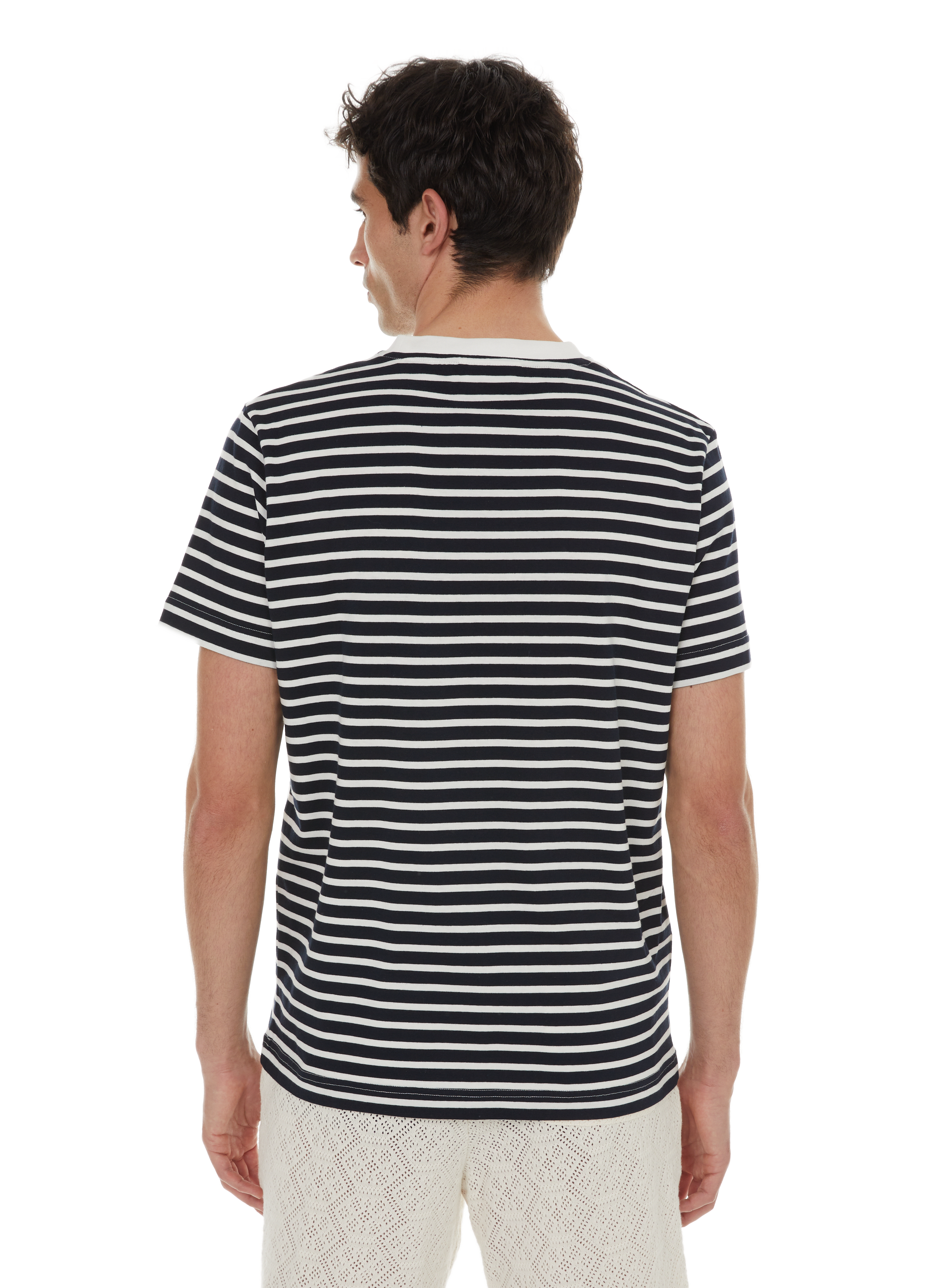 T-shirt rayé en coton  SAISON 1865 Bleu