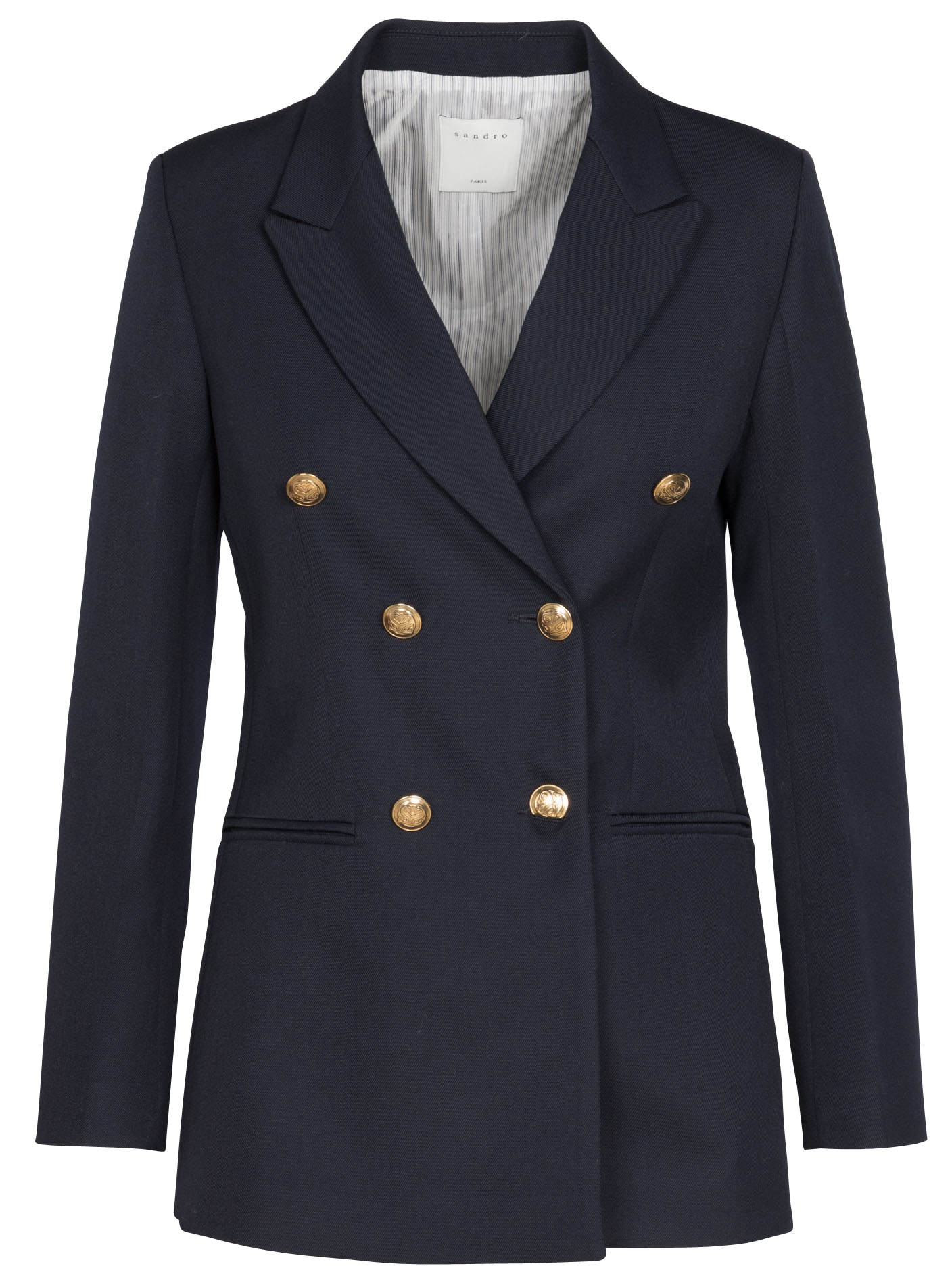 Veste col tailleur boutonnée SANDRO Bleu
