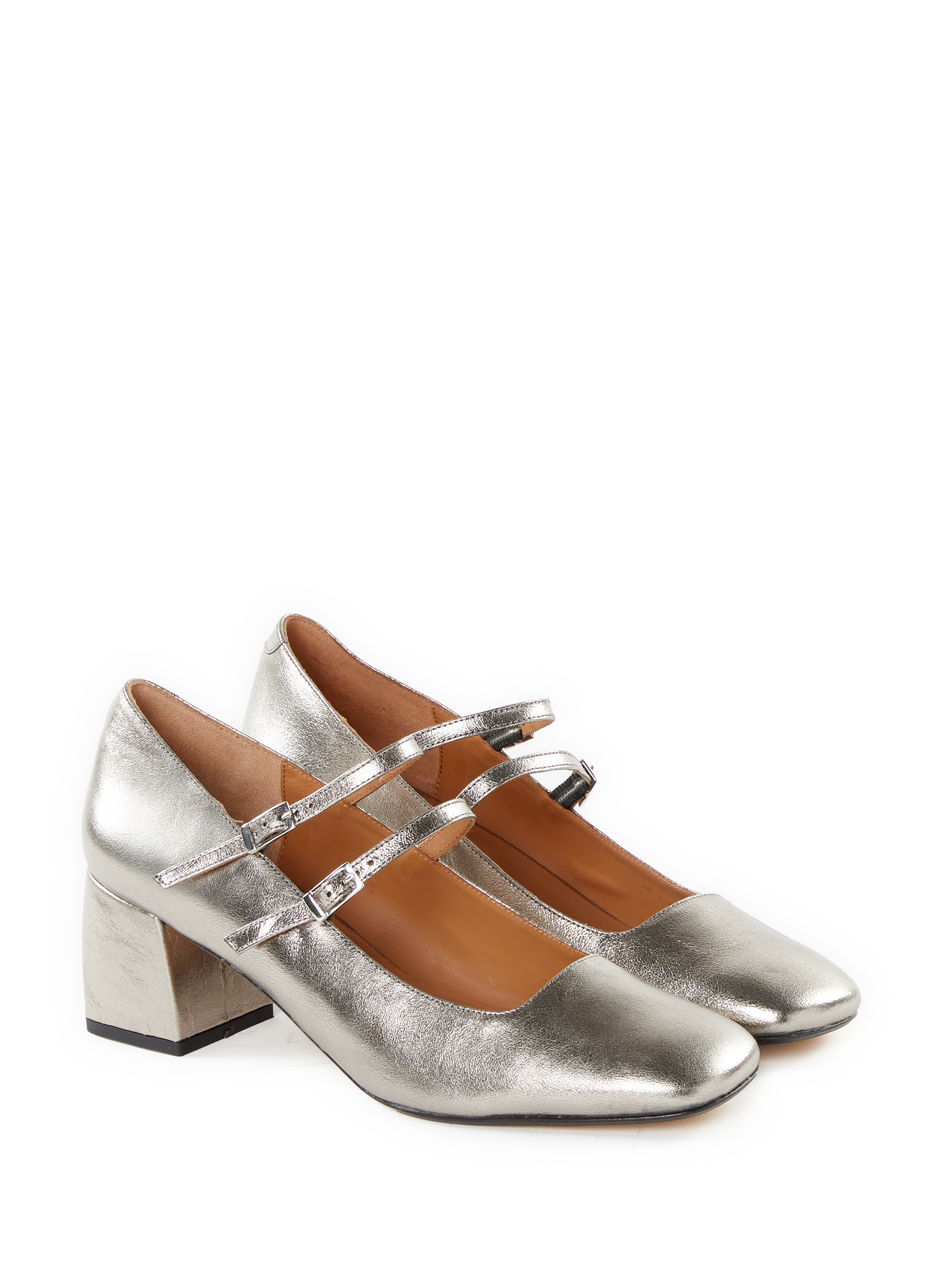 Sandales à talon Babe en cuir  SAISON 1865 Argent