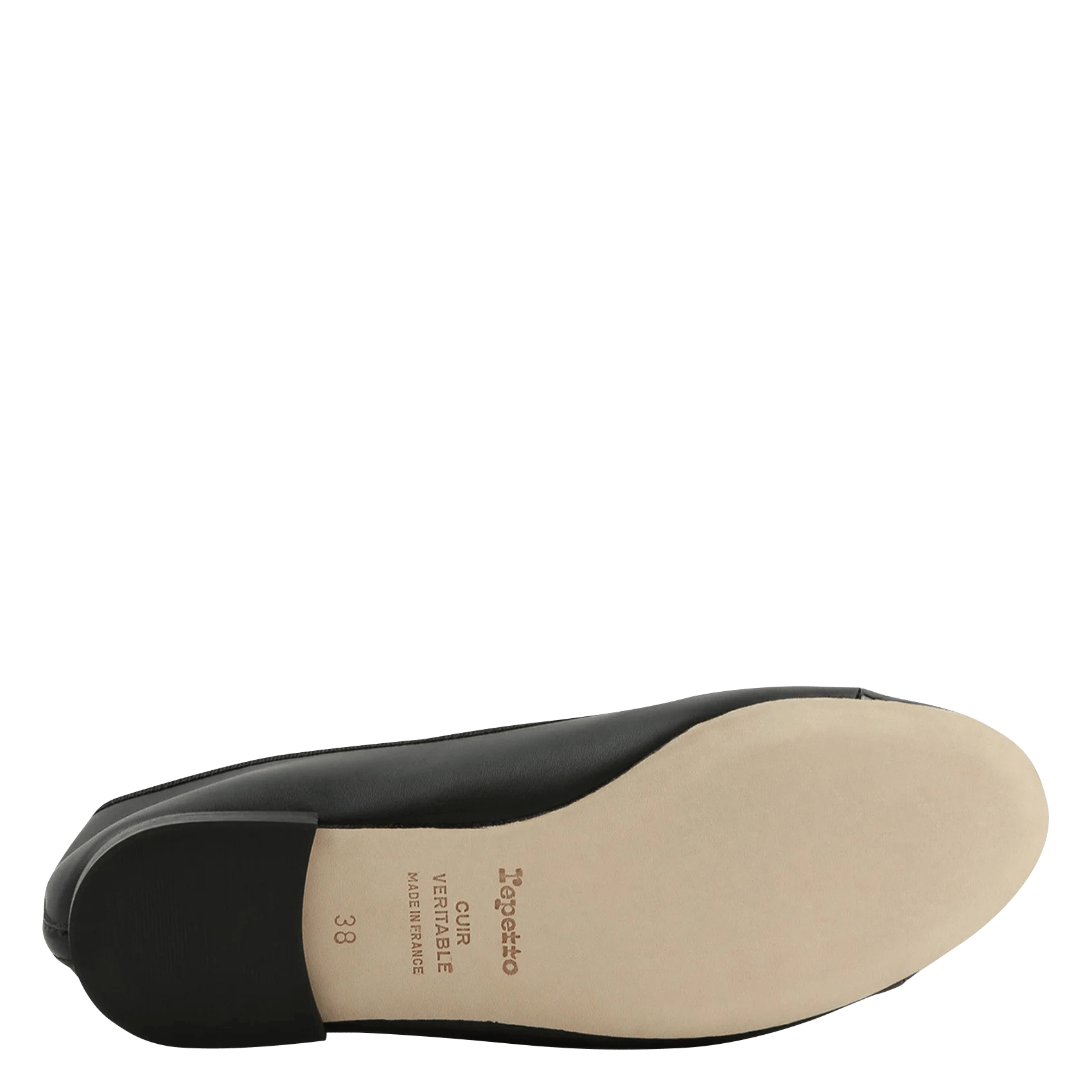 Ballerines bi-matière à bout contrasté REPETTO Noir